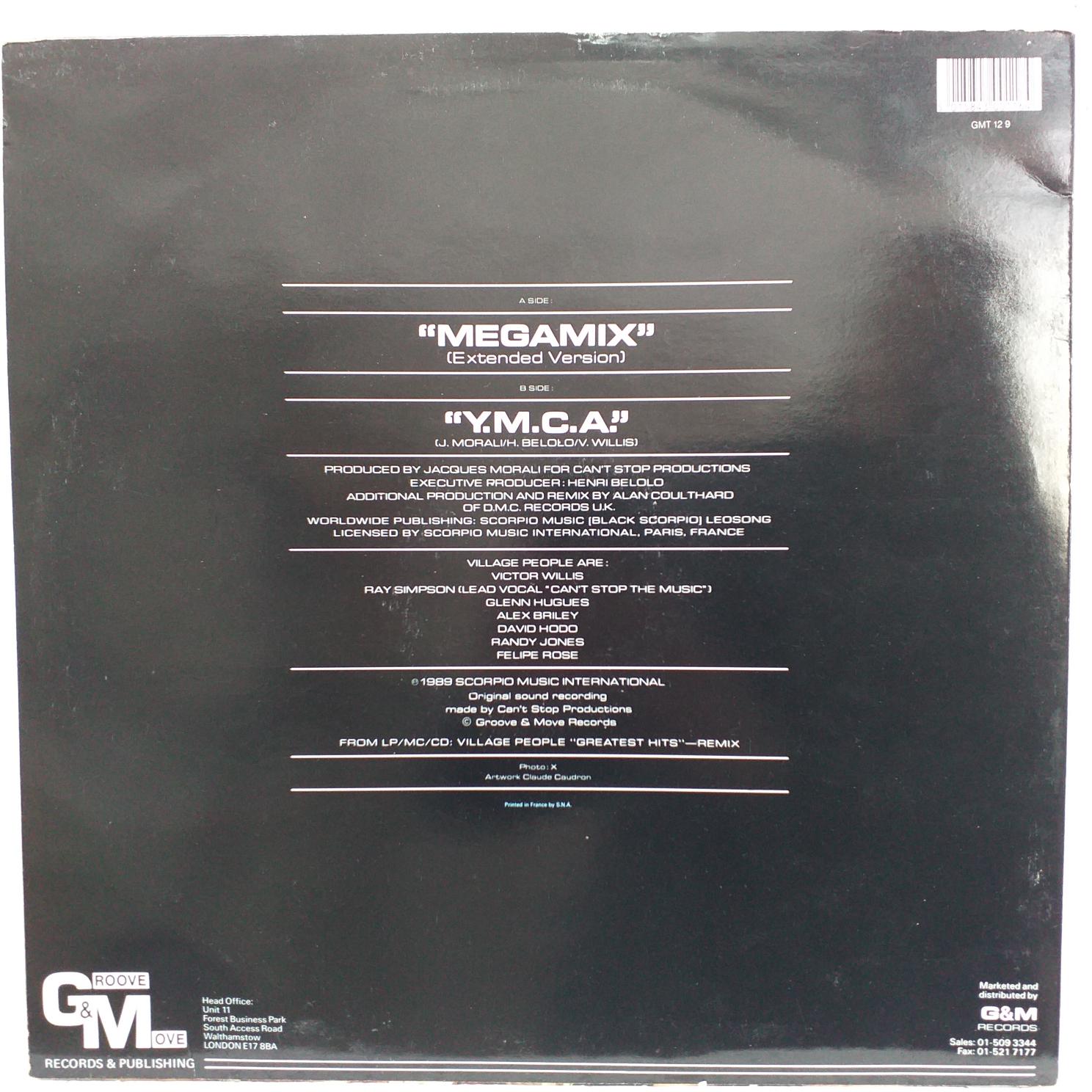 Village People – Megamix (Medley) / Y.M.C.A. Disc VINIL maxi VG+ - imagine 2