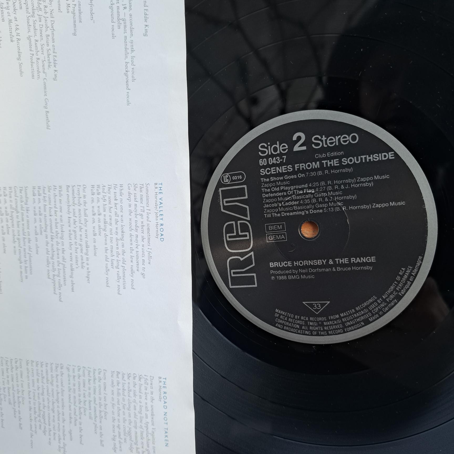 Bruce Hornsby & The Range – Scenes From The Southside Disc VINIL LP VG+ - imagine 3