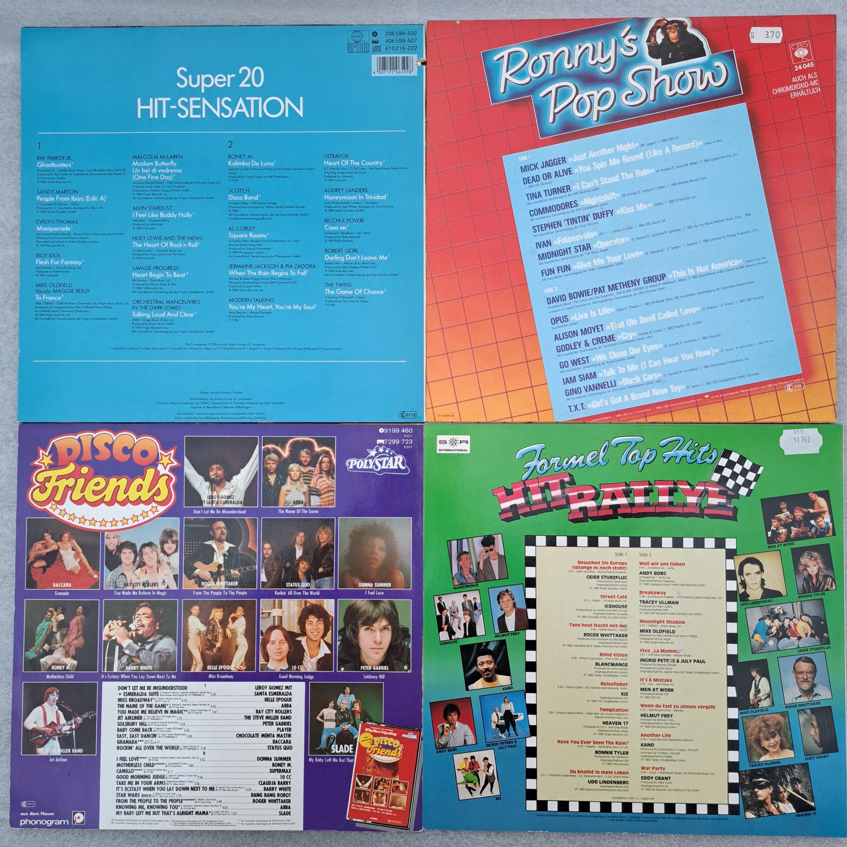Compilatii - topul anilor 80 - Disc VINIL (DM7) 4LP VG VG+ ABBA, Boney M, Baccara, Peter Gabriel, Status Quo, Slade Supermax , Donna Summer, Billy Idol, Mike Oldfield,Scotch, Ricchi E Poveri, Modern Talking, Ultravox ... - imagine 2