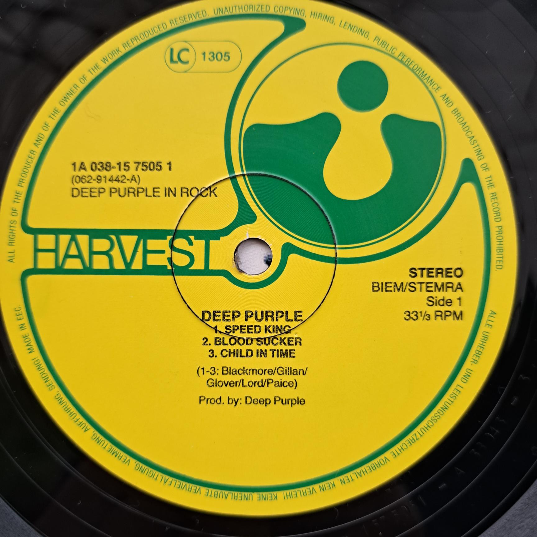 Deep Purple – Deep Purple In Rock Disc VINIL LP VG+ - imagine 3
