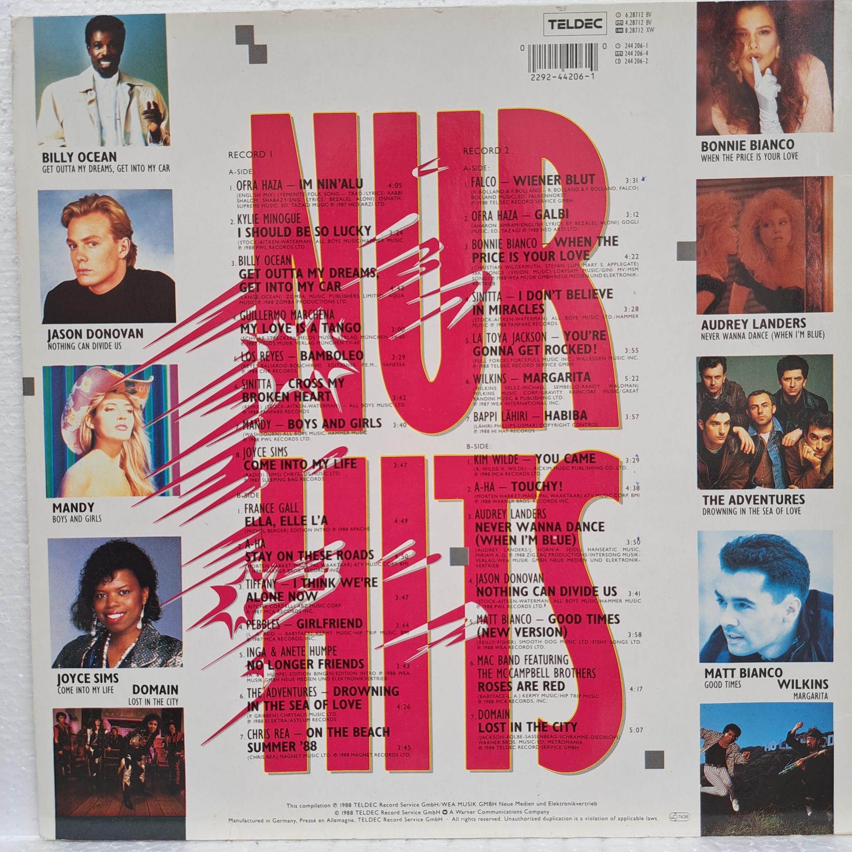 Doar Hituri 1988 Disc VINIL 2LP VG+ Kylie Minogue, Ofra Haza, Billy Ocean, a-ha, France Gall, Mandy, Kim Wilde, Falco, Chris Rea, Jason Donovan, Sinitta ...