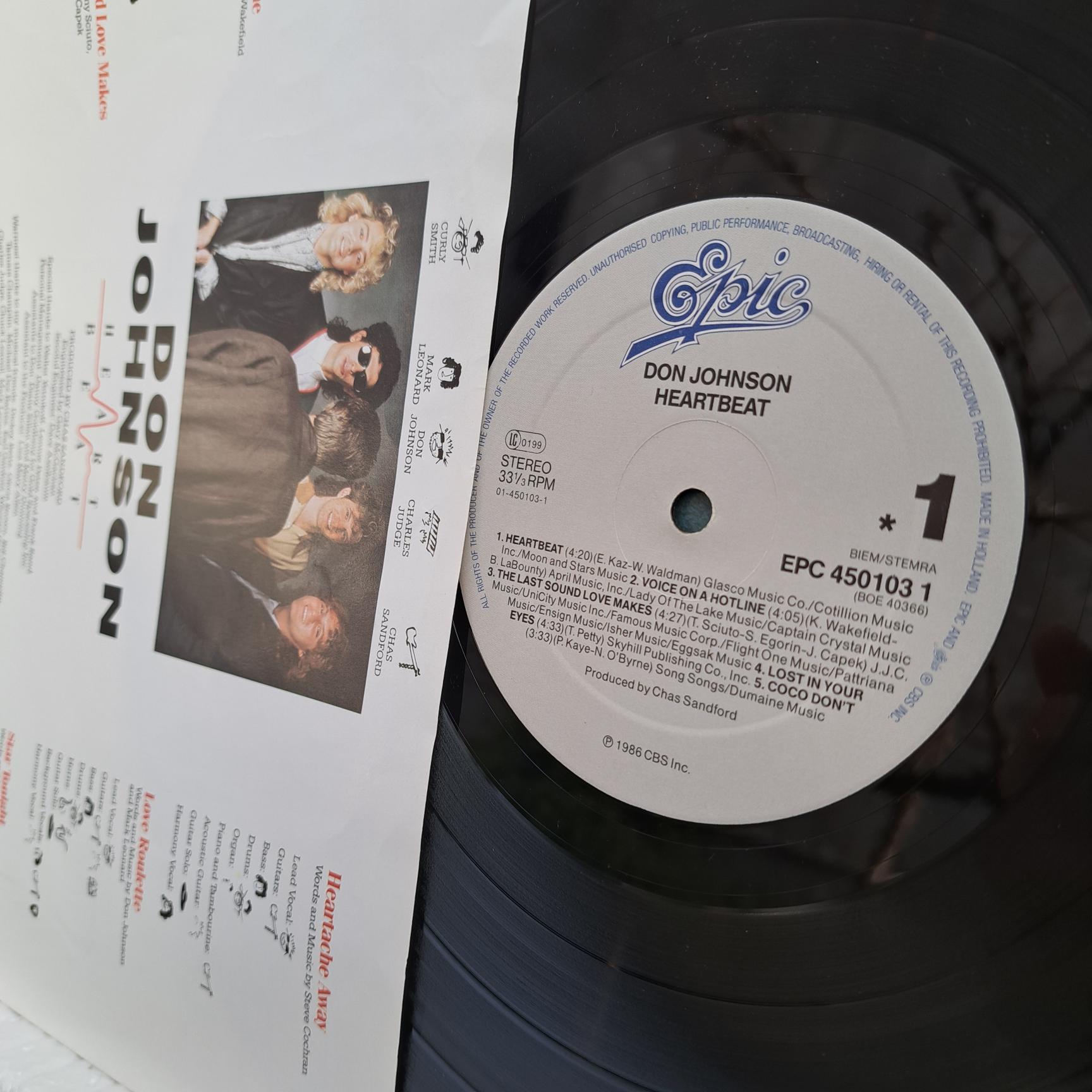 Don Johnson – Heartbeat Disc VINIL LP VG+ - imagine 4