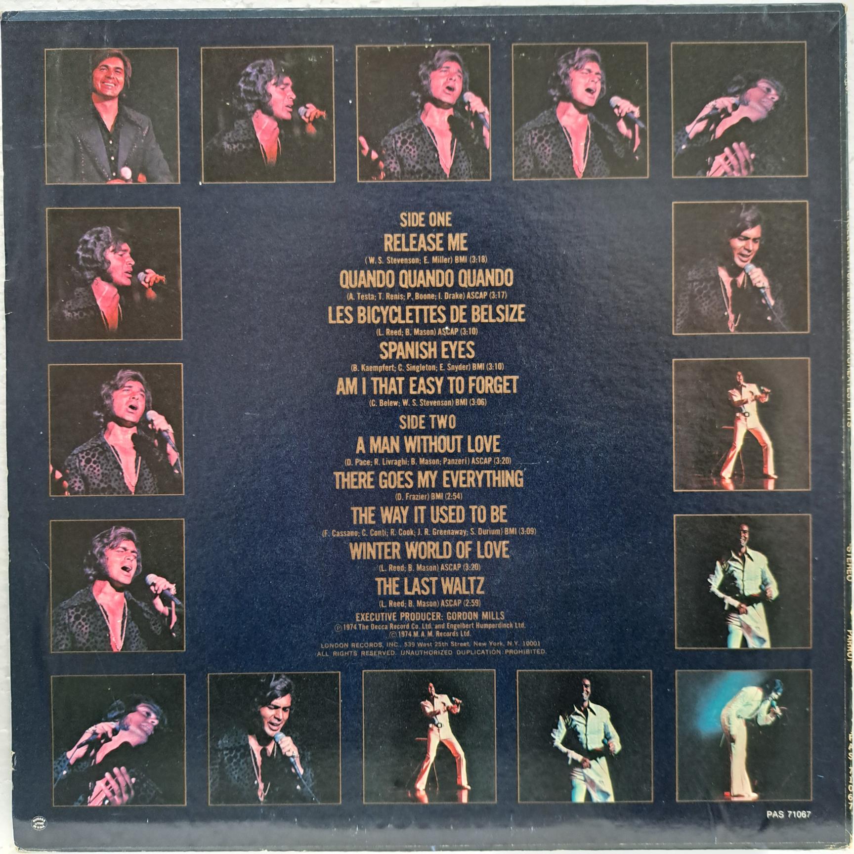 Engelbert Humperdinck – His Greatest Hits Disc VINIL LP VG VG+ USA - imagine 2