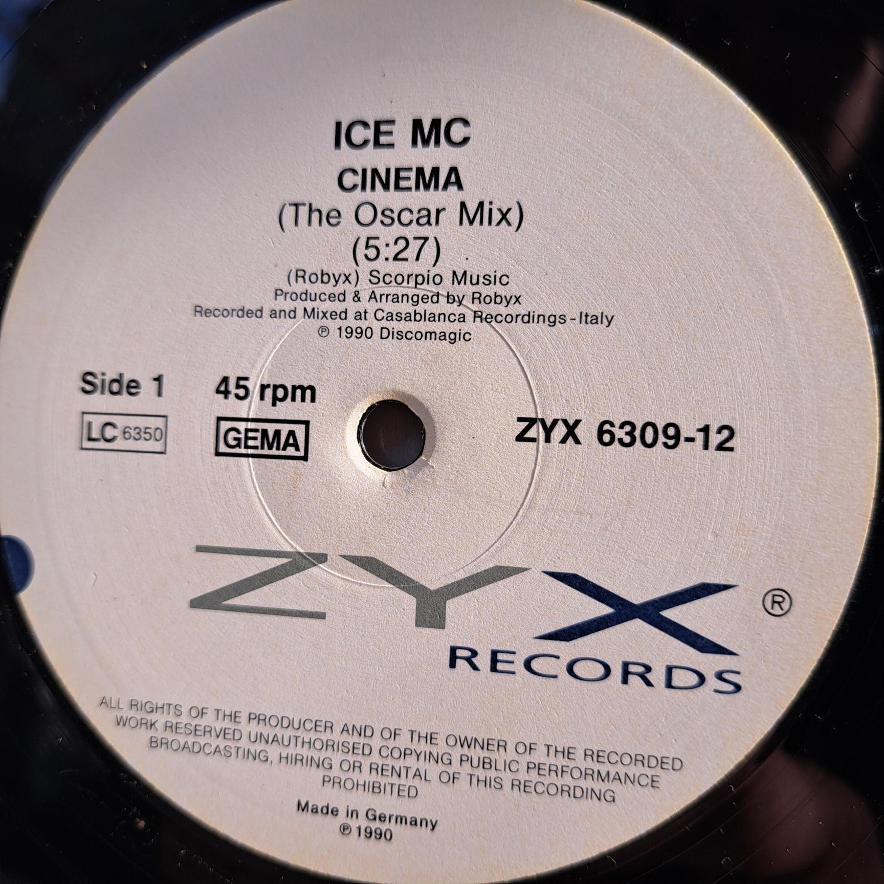 ICE MC – Cinema Disc VINIL MAXI VG+ - imagine 3