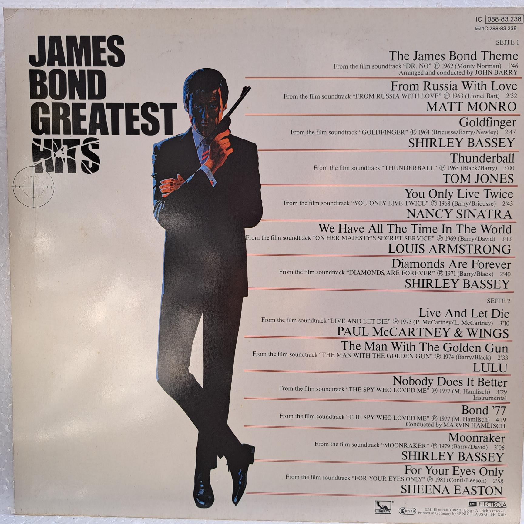 James Bond Greatest Hits Disc VINIL LP VG VG+ - imagine 2
