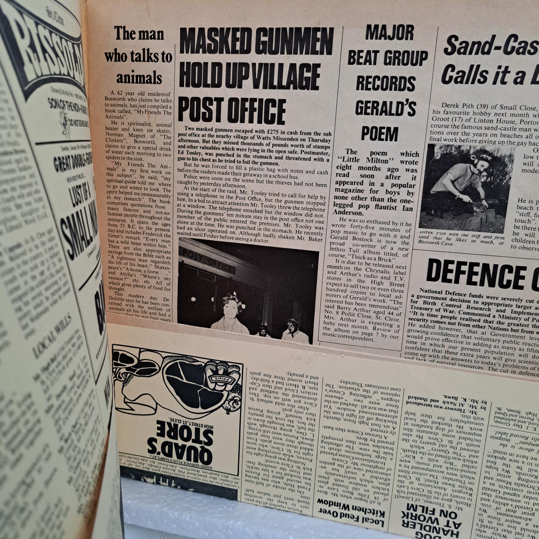 Jethro Tull – Thick As A Brick Disc VINIL LP VG Newspaper - imagine 3