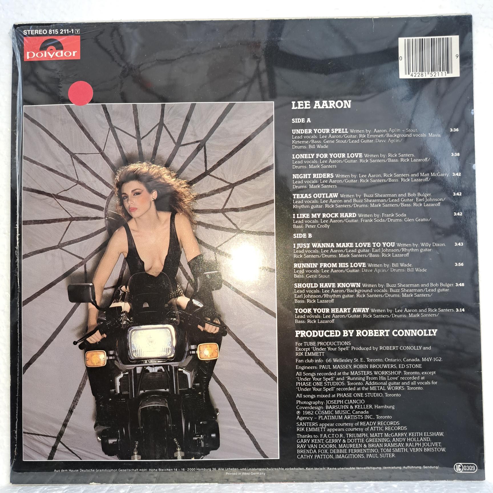 Lee Aaron – Lee Aaron Disc VINIL LP VG+ - imagine 4