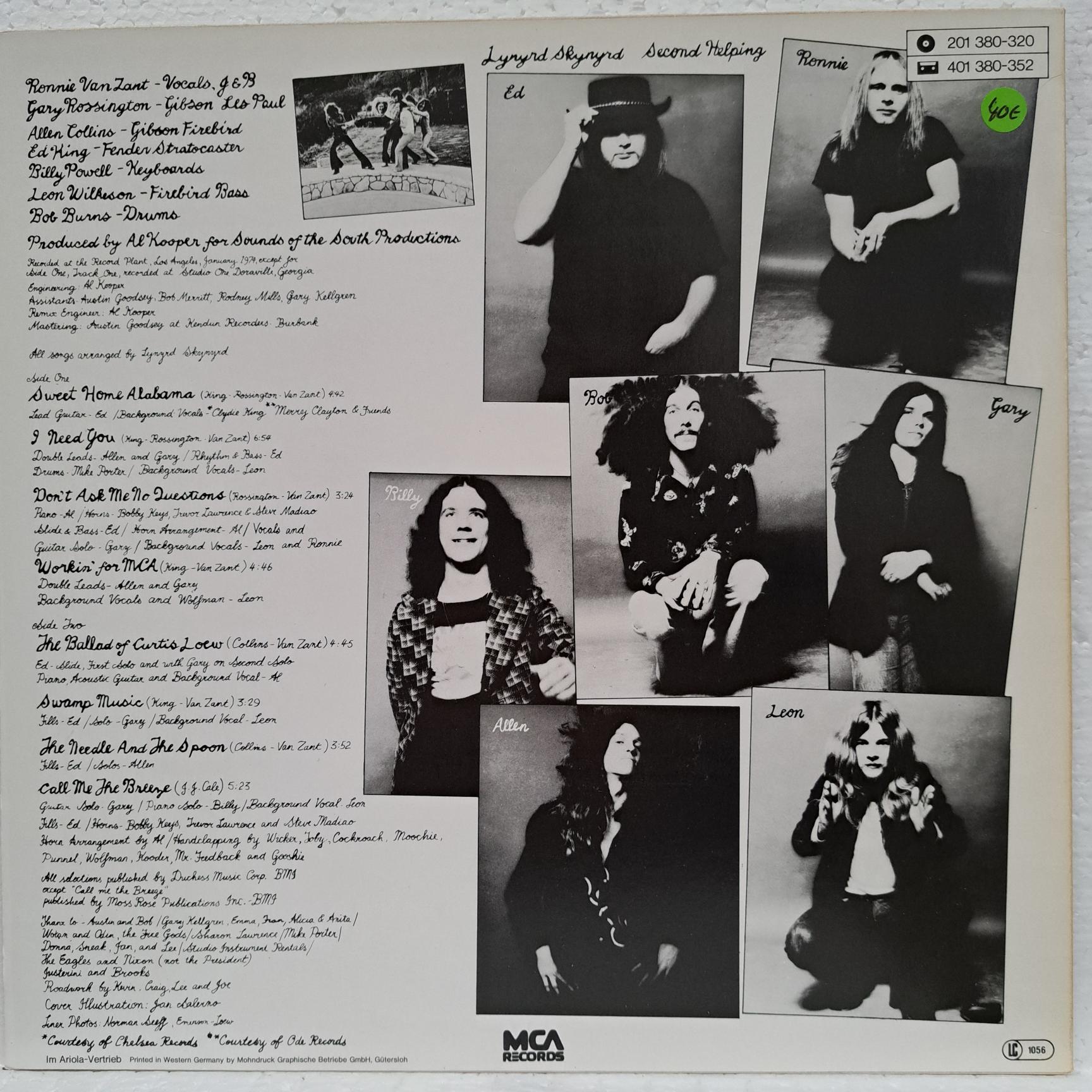 Lynyrd Skynyrd – Second Helping Disc VINIL LP VG VG+ - imagine 3