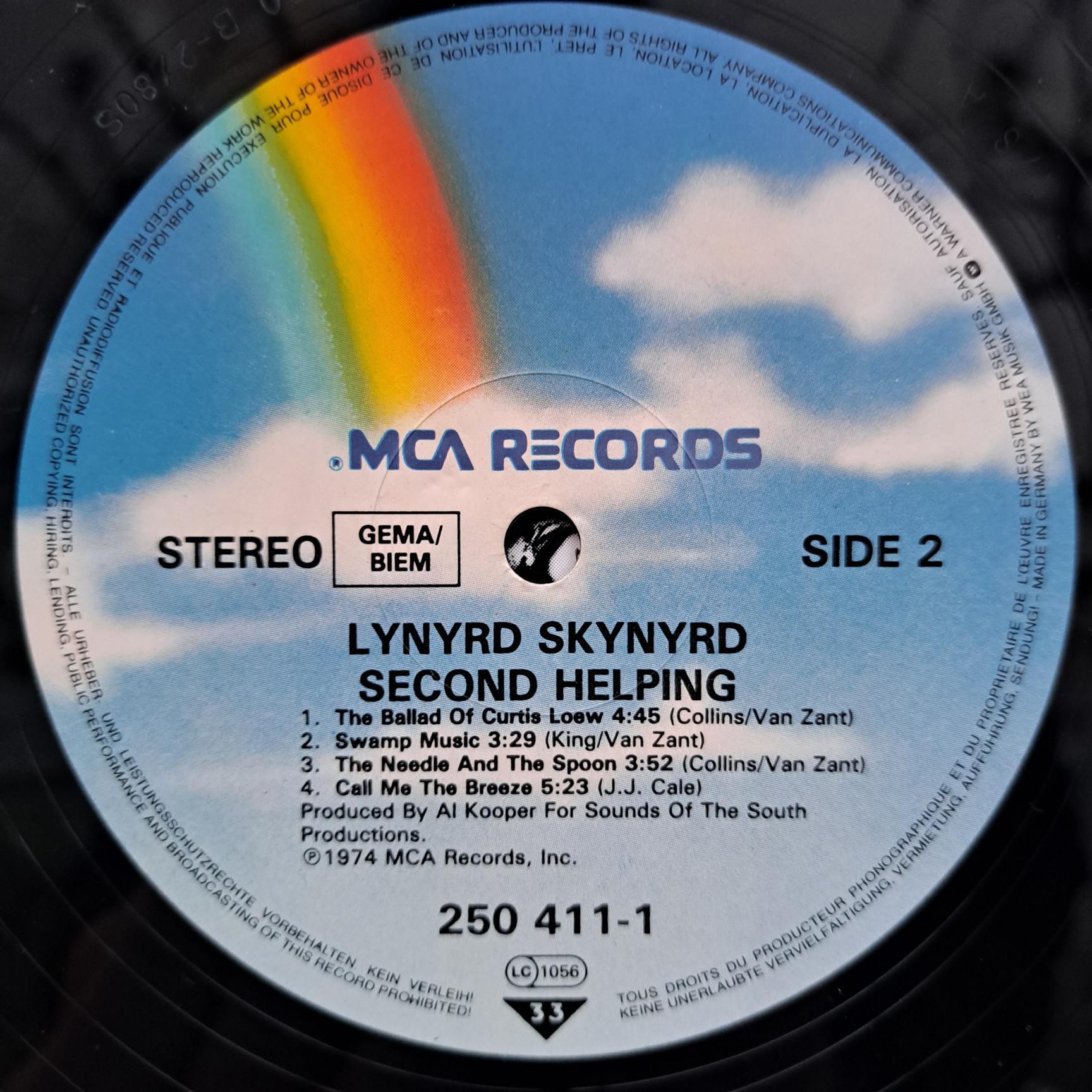 Lynyrd Skynyrd – Second Helping Disc VINIL LP VG VG+ - imagine 2