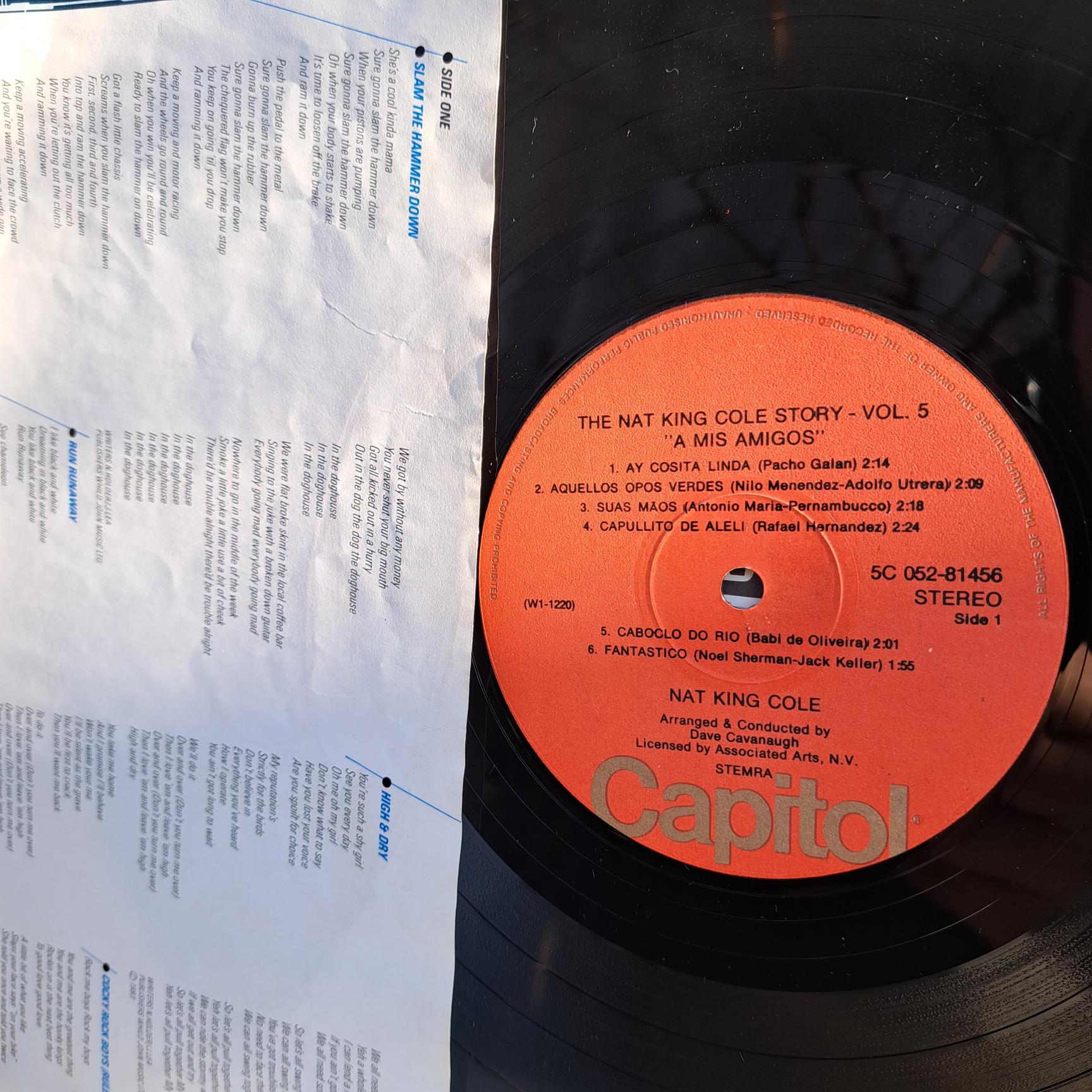Nat King Cole – The Nat King Cole Story Vol. 5 "A Mis Amigos" Disc VINIL LP VG VG+ - imagine 3