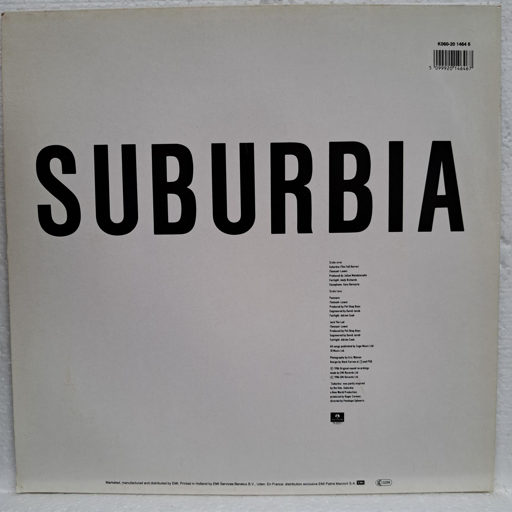 Pet Shop Boys – Suburbia Disc VINIL Maxi VG VG+ - imagine 2