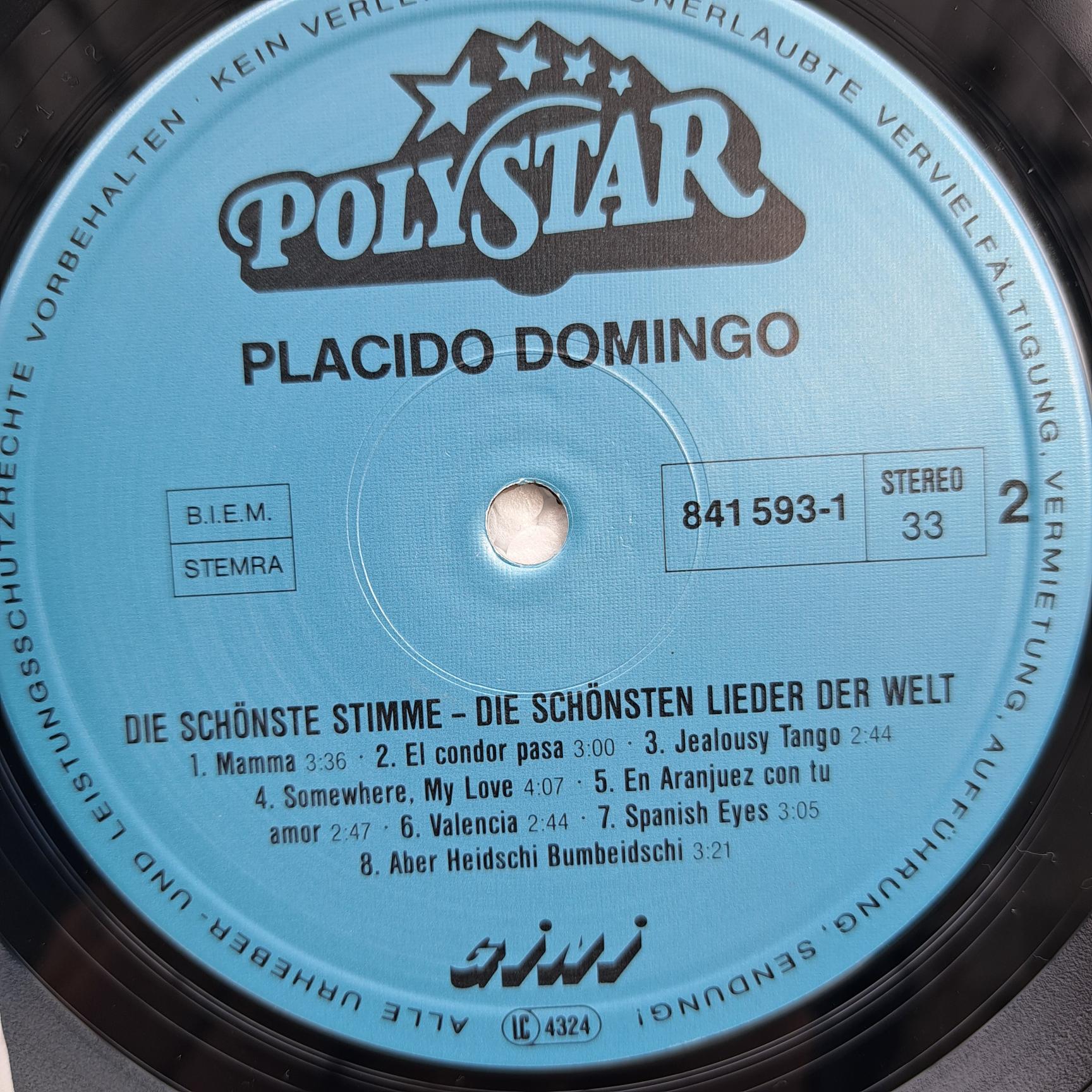 Placido Domingo Disc VINIL LP VG+ - imagine 5