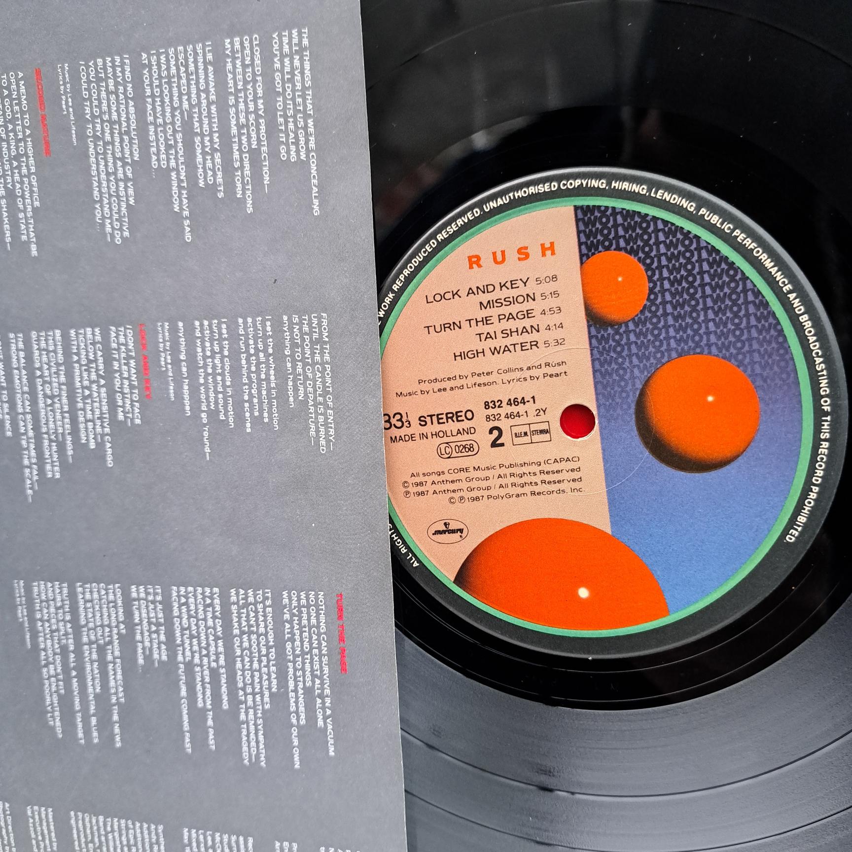Rush – Hold Your Fire Disc VINIL LP VG VG+ - imagine 3