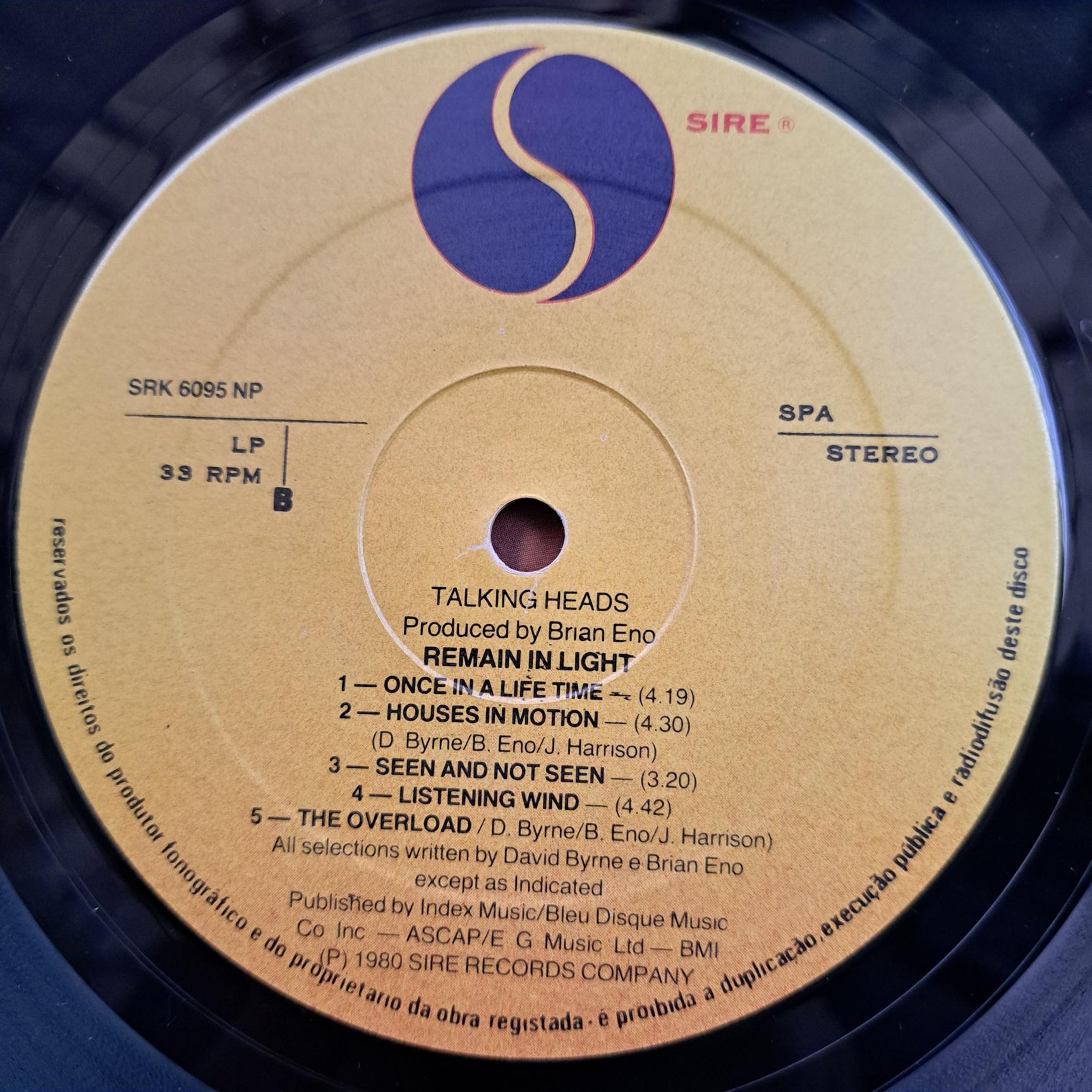 Talking Heads – Remain In Light Disc VINIL LP VG Portugal - imagine 3