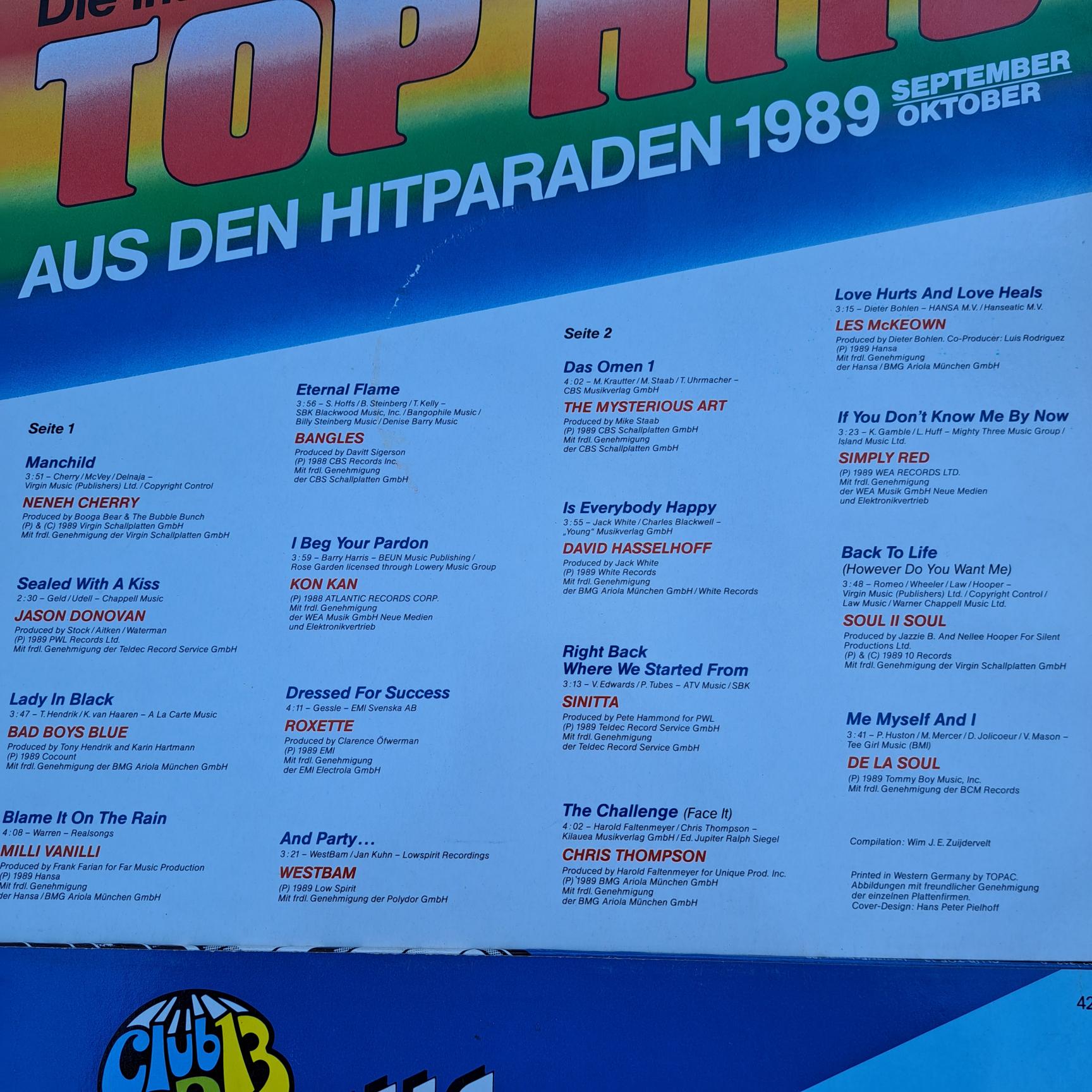 club top 13 - 16 top hits una din cele mai reusite compilatii ale anilor 80-90 Disc VINIL (DM1) 4LP VG VG+ - imagine 5