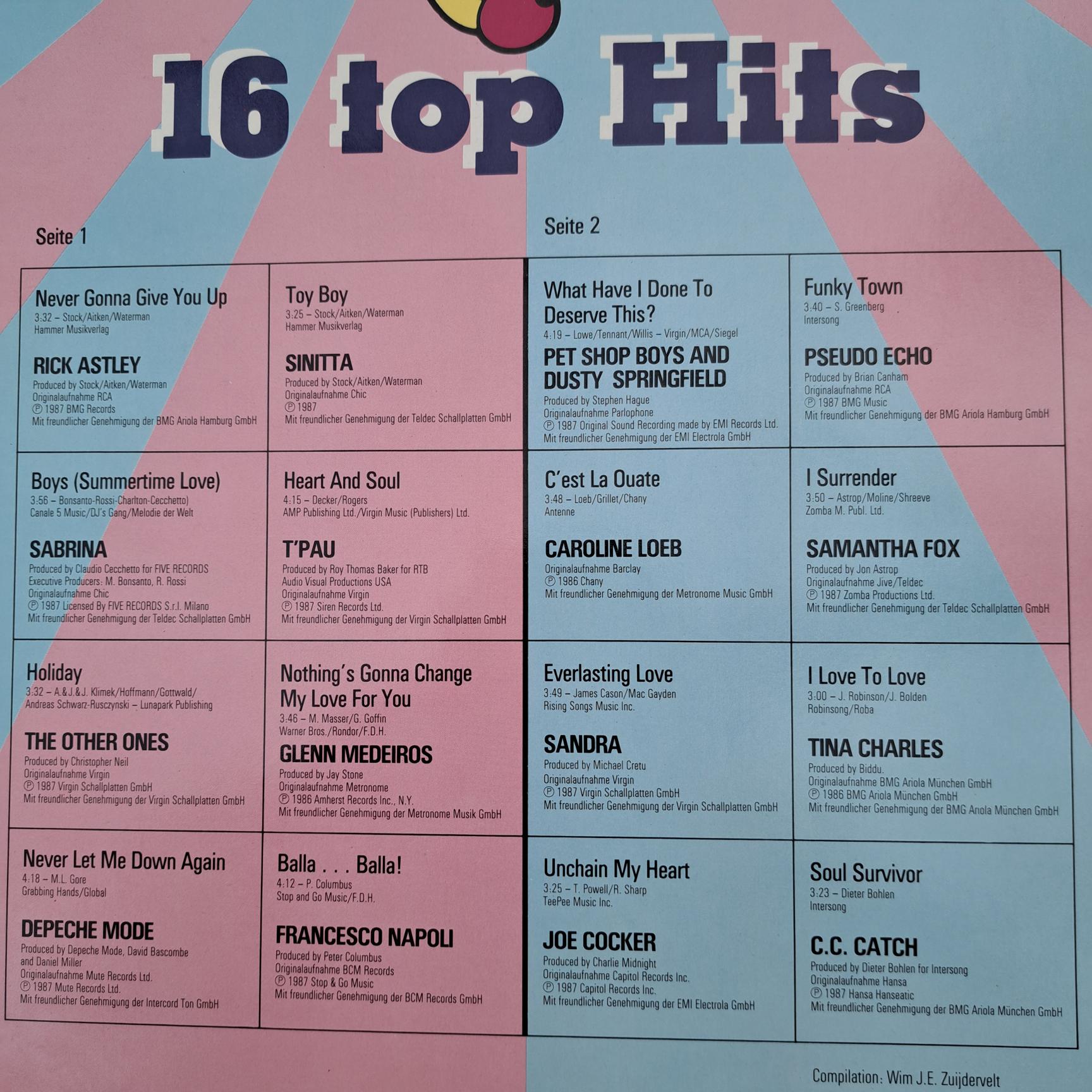 club top 13 - 16 top hits una din cele mai reusite compilatii ale anilor 80-90 Disc VINIL (DM1) 4LP VG VG+ - imagine 3