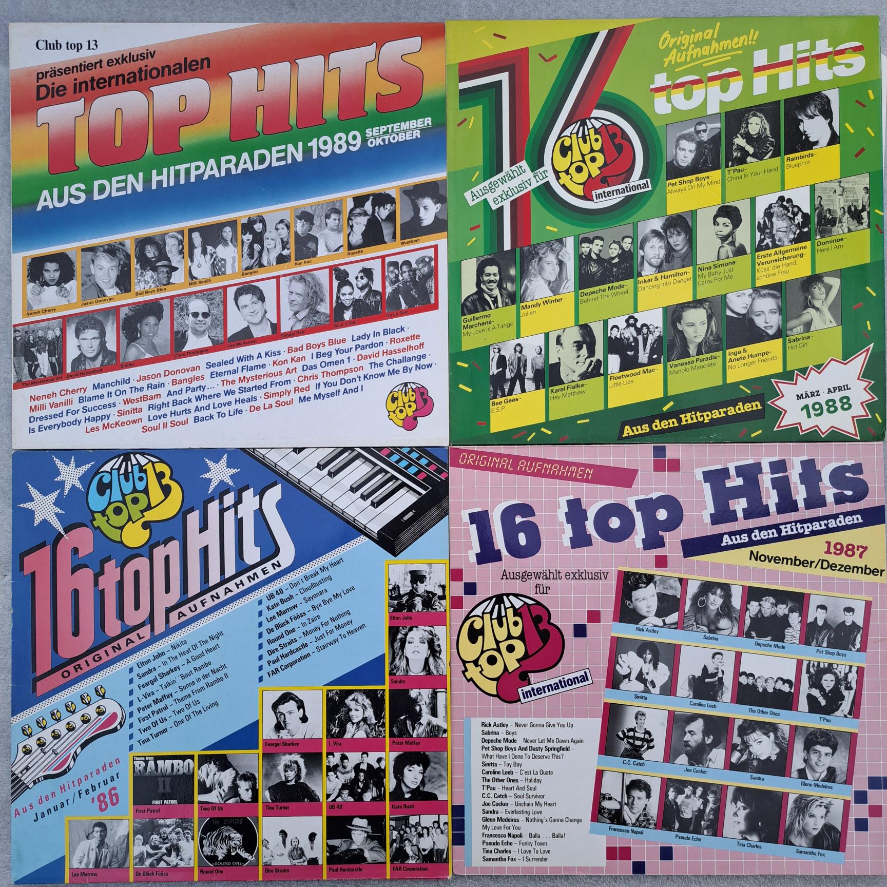 club top 13 - 16 top hits una din cele mai reusite compilatii ale anilor 80-90 Disc VINIL (DM1) 4LP VG VG+