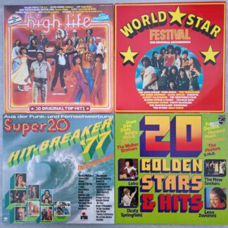 compilati- selecti cele mai bune melodi - ani 70-80  Disc VINIL  (DM5)   4LP  VG   VG+  Leonard Cohen, Paul Anka, Janis Joplin, Eric Burdon The Animals , Boney M , AbbA , Jean Michel Jarre, Baccara, Joan Baez, Jerry Lee Lewis,  ....
