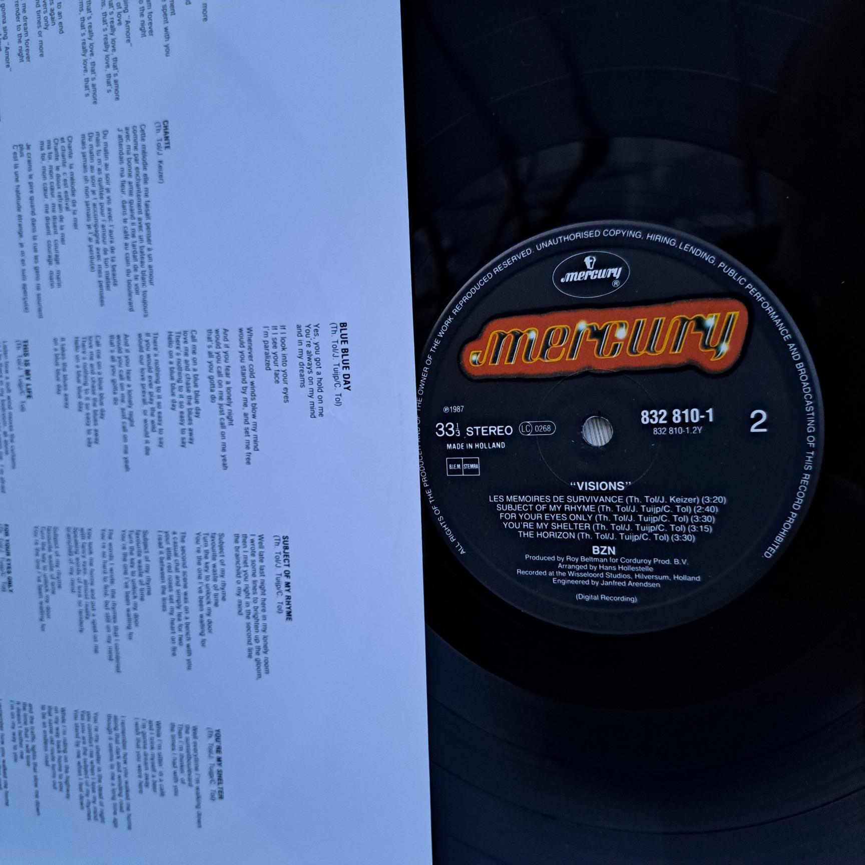 BZN – Visions Disc VINIL LP VG+ - imagine 3