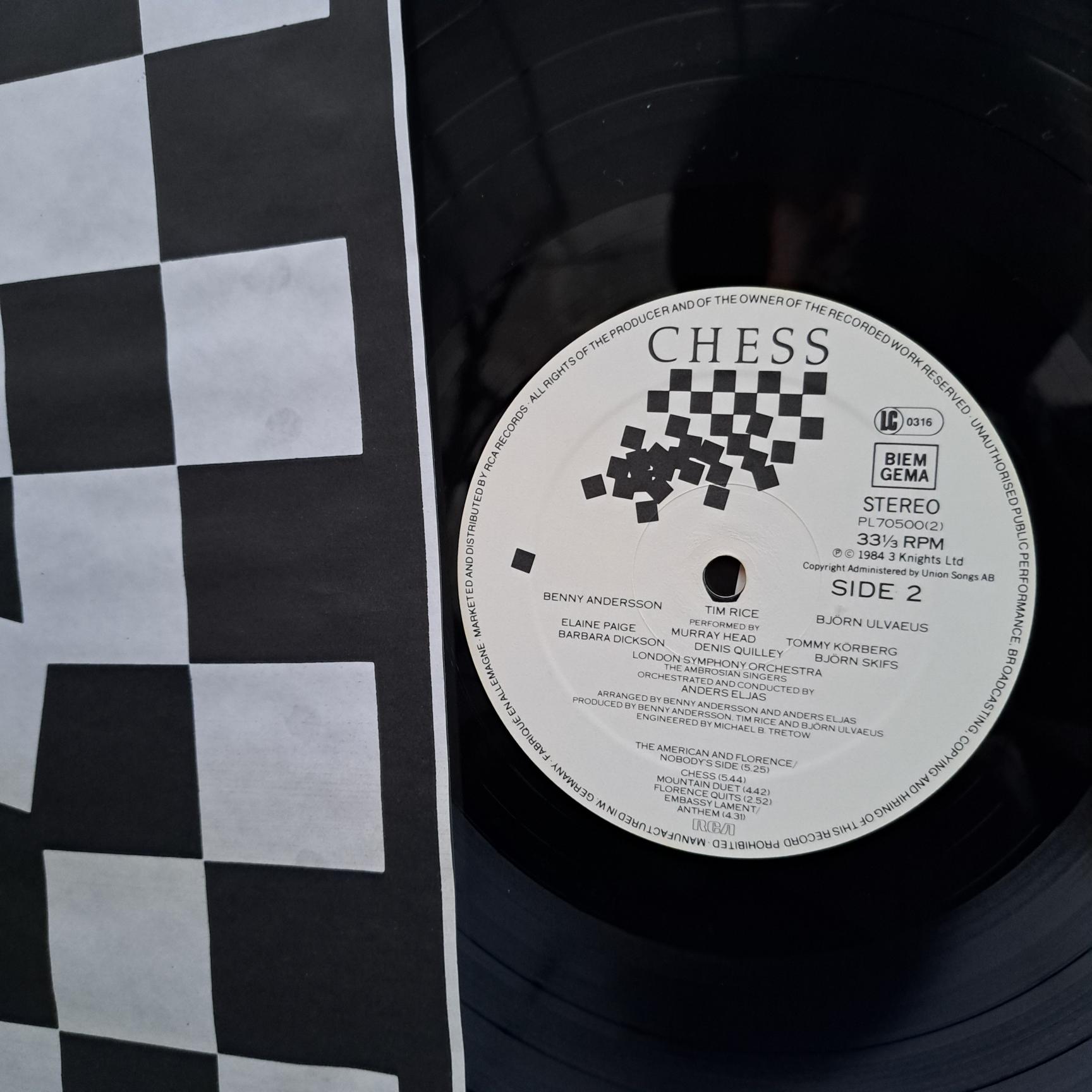 Benny Andersson, Tim Rice, Björn Ulvaeus – Chess Disc VINIL LP VG+ - imagine 5