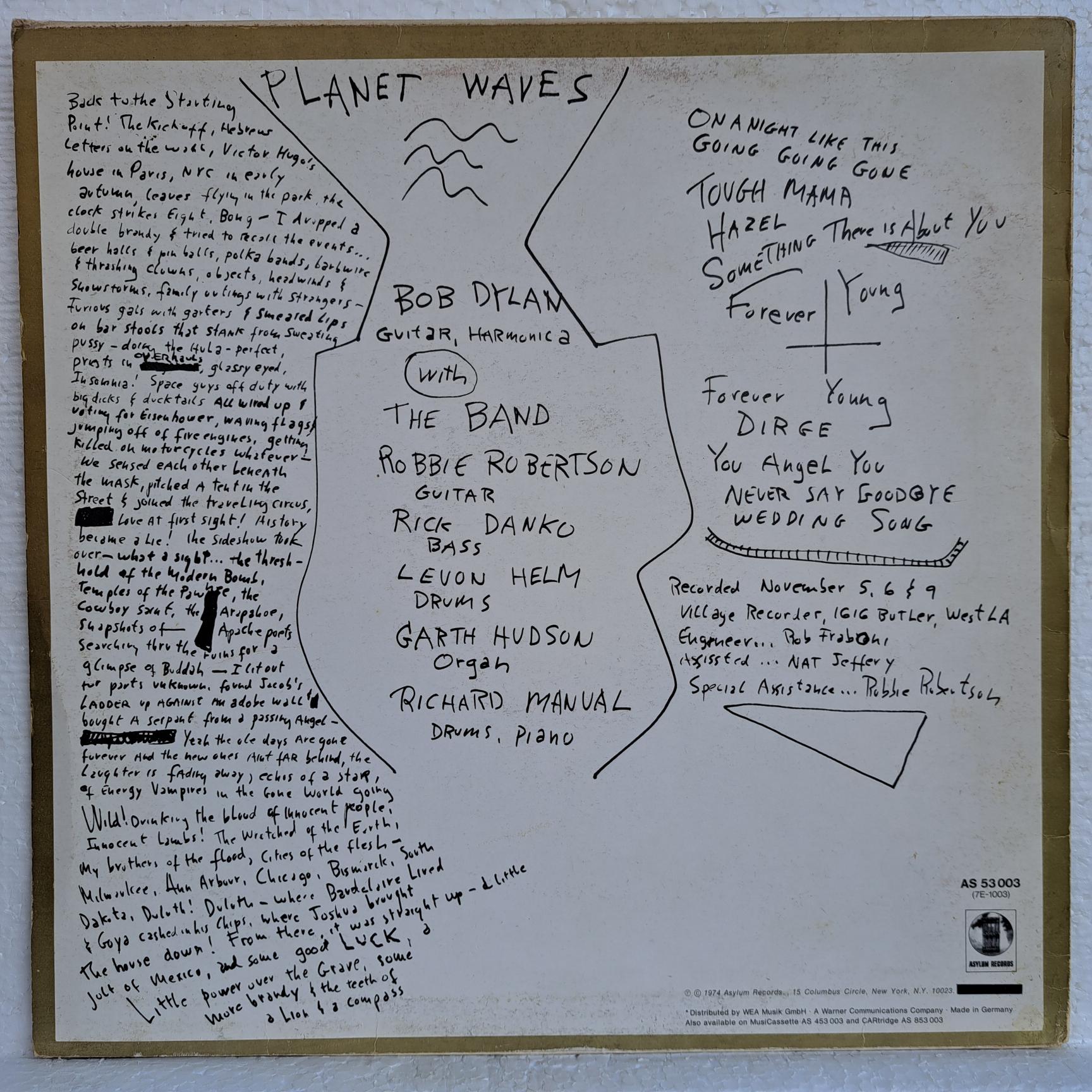 Bob Dylan – Planet Waves Disc VINIL LP VG (box2) - imagine 2