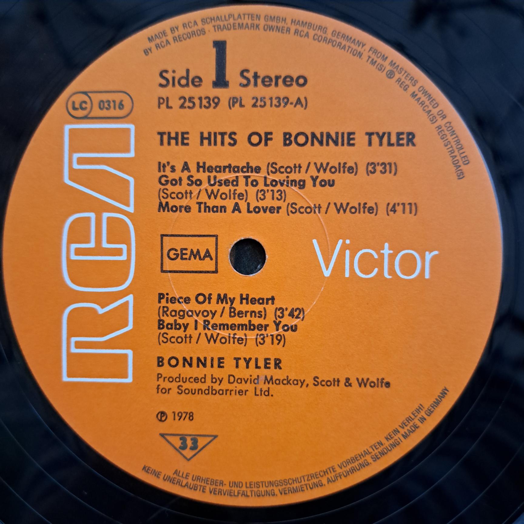 Bonnie Tyler – The Hits Of Bonnie Tyler Disc VINIL LP VG - imagine 3