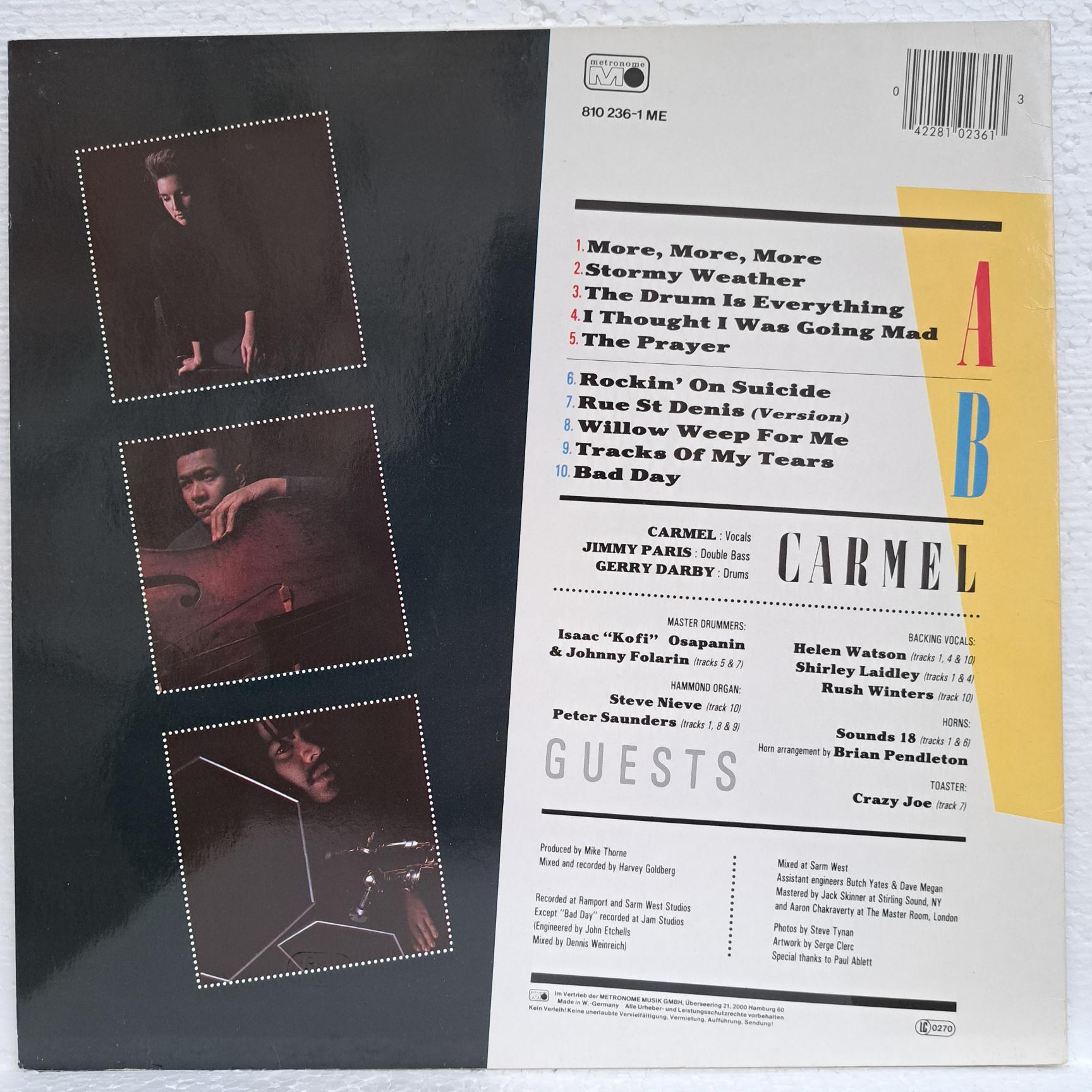 Carmel – The Drum Is Everything Disc VINIL LP VG+ - imagine 3