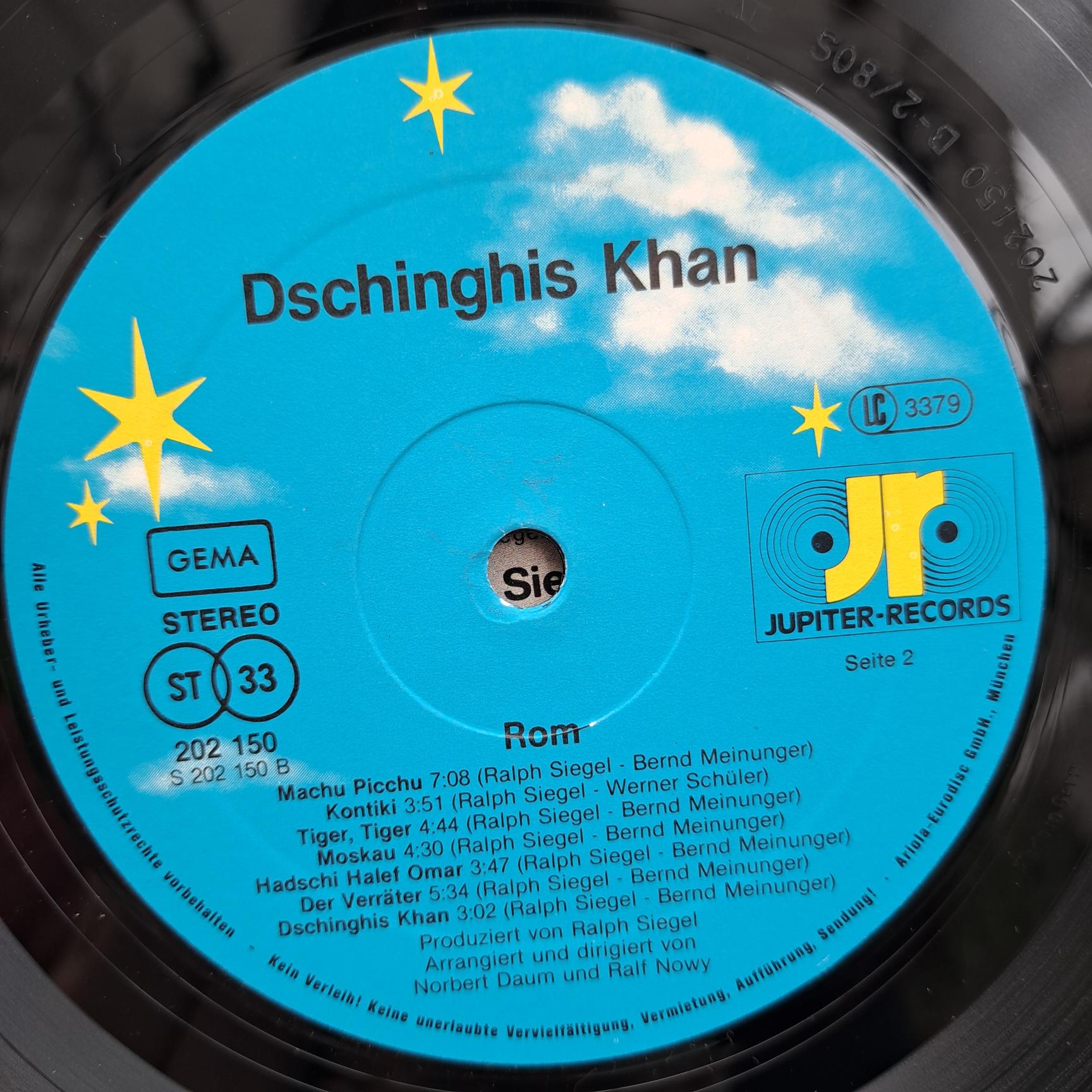 Dschinghis Khan – Rom Disc VINIL LP VG (R) - imagine 4