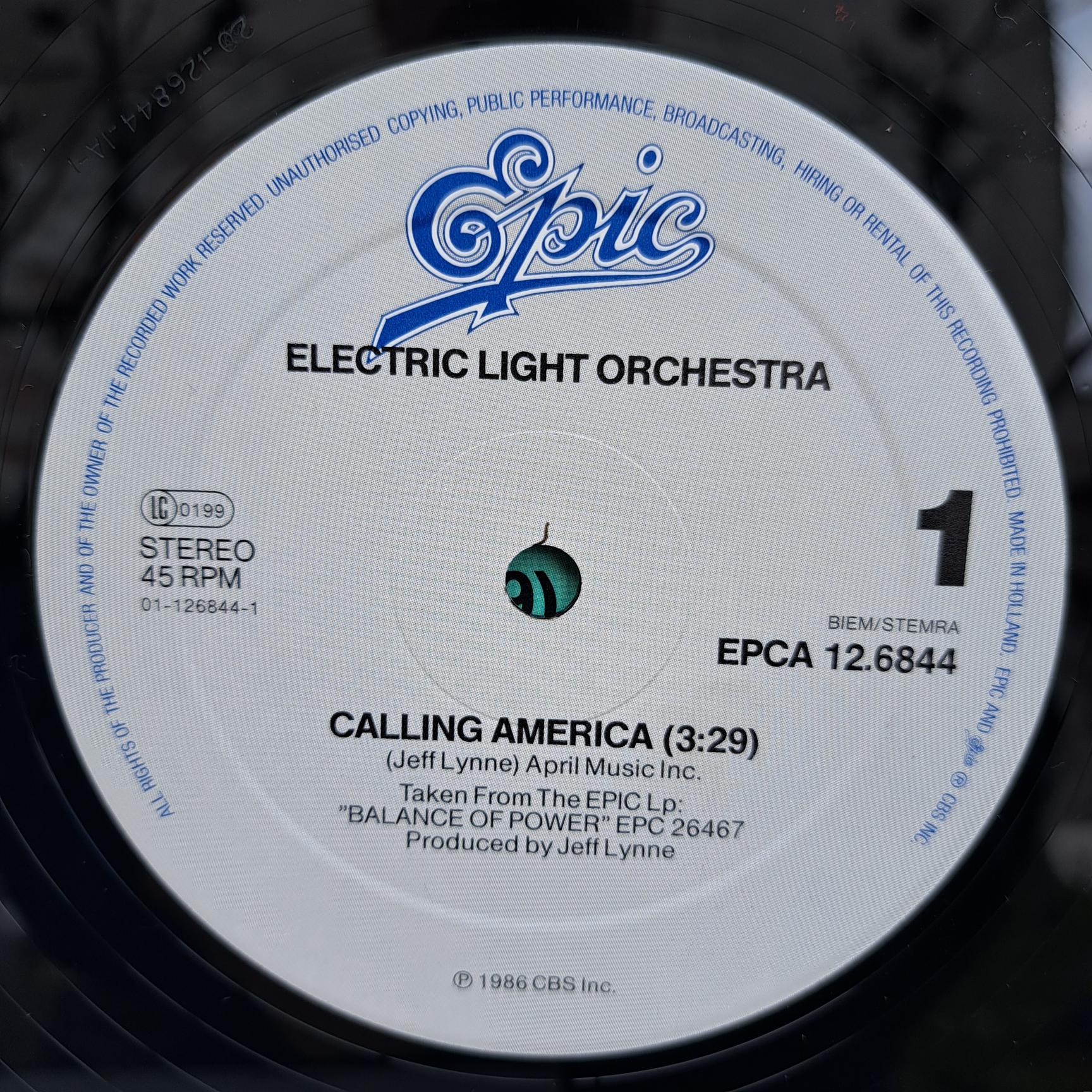 Electric Light Orchestra – Calling America Disc VINIL maxi VG+ - imagine 2