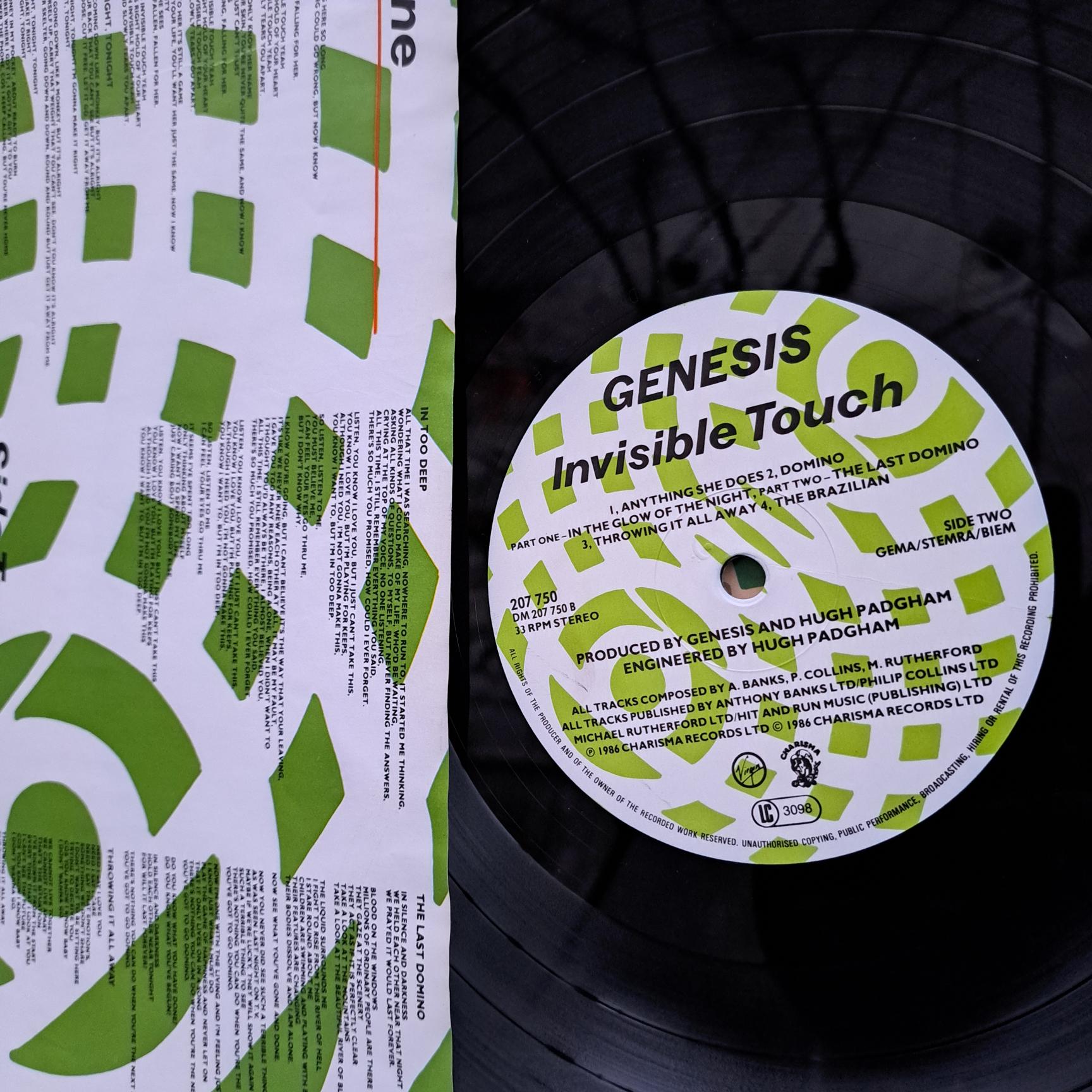 Genesis – Invisible Touch Disc VINIL LP VG VG+ (R) - imagine 3