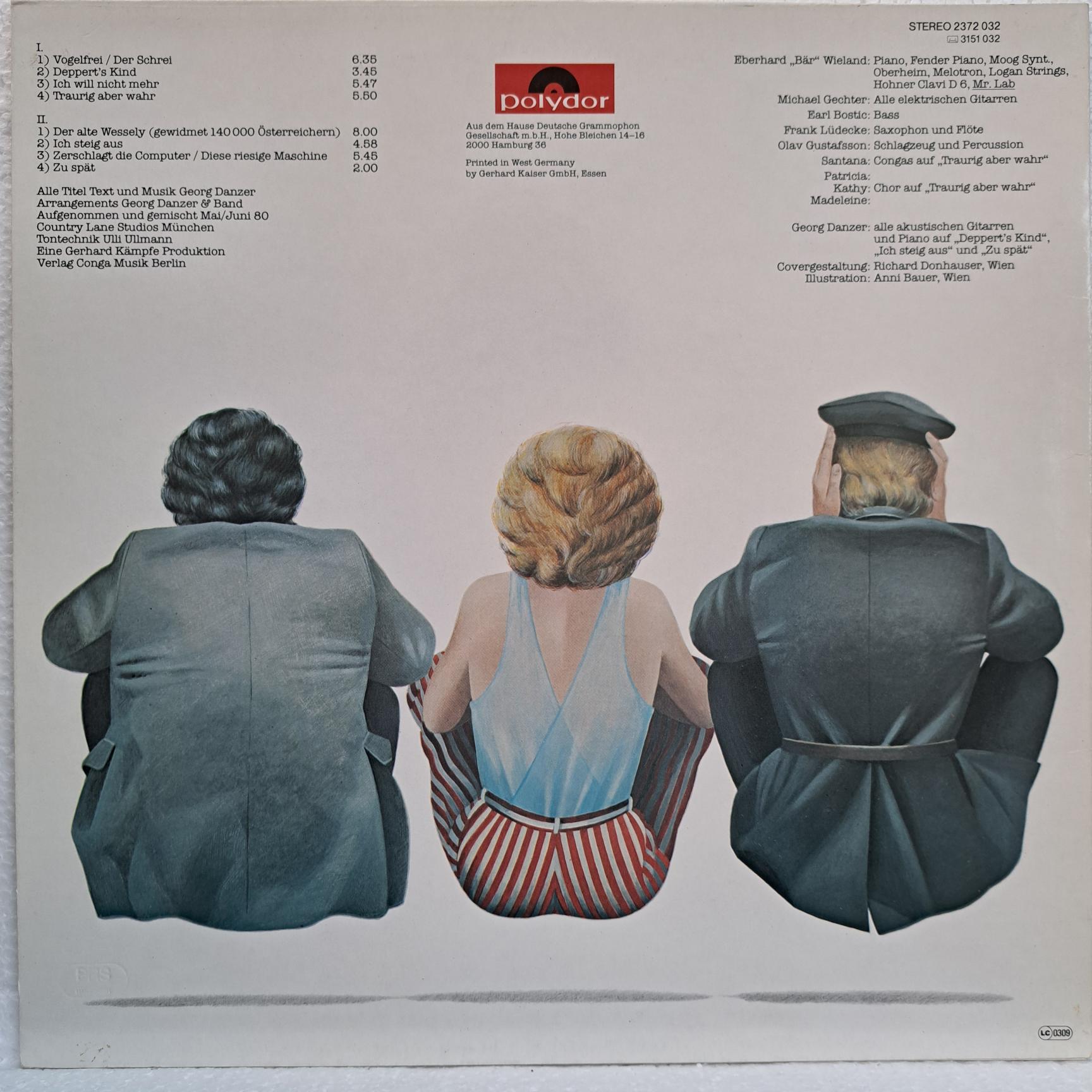 Georg Danzer & Band – Traurig Aber Wahr Disc VINIL LP VG+ - imagine 3