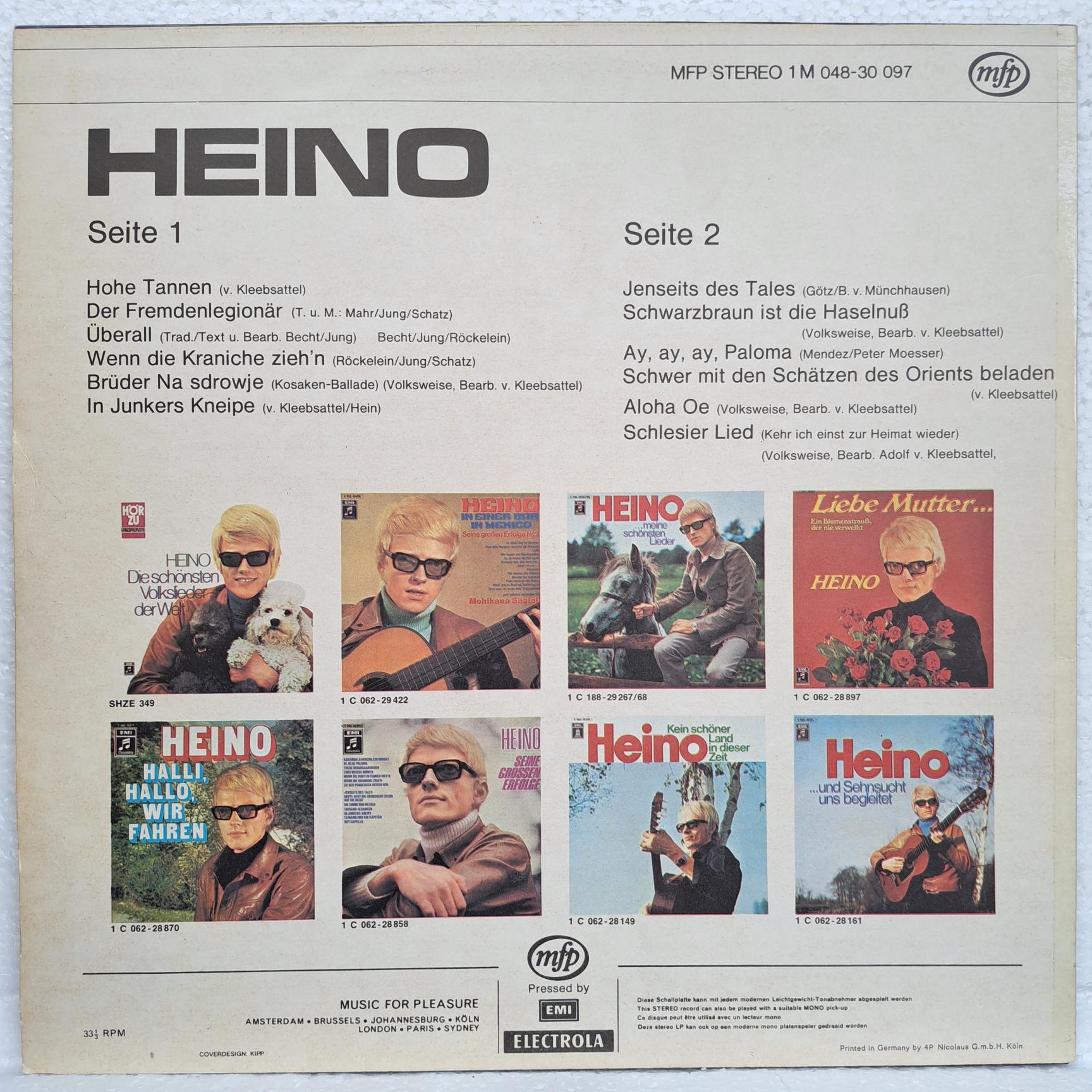 Heino – Heino Disc VINIL LP VG VG+ (box1) - imagine 3