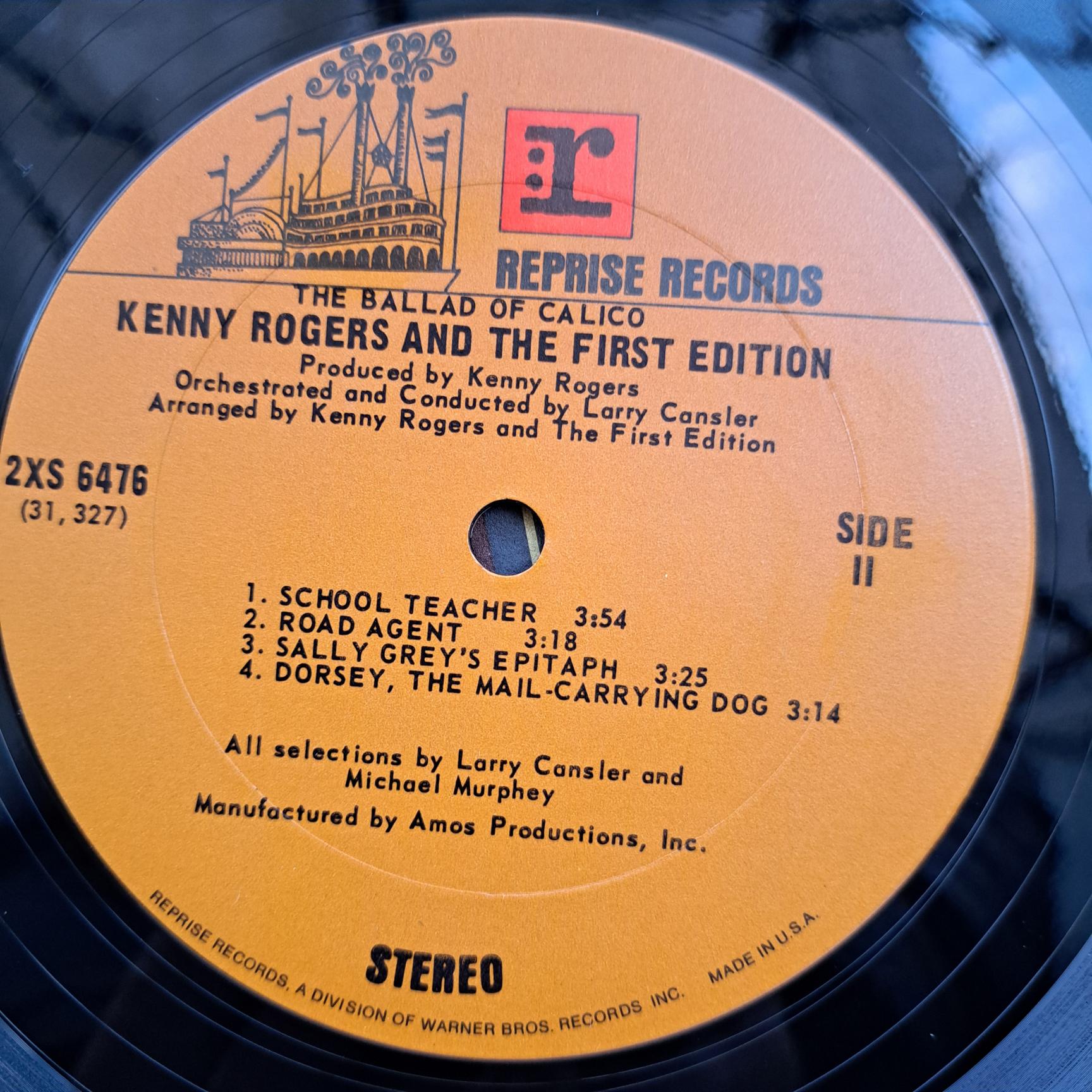 Kenny Rogers And The First Edition – The Ballad Of Calico Disc VINIL 2LP VG VG+ - imagine 3