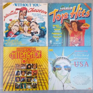 Lot Compilatii 4 bucati  italiana pop rock (10)  Disc VINIL LP  VG VG+ Foreigner - Tina Turner - Dire Straits - The Teens - Robert Palmer - The Cars -  Al Bano Romina Power - Sam Cocke - Marvin Gaye -  Ricchi e Poveri - Pupo  -  Alice