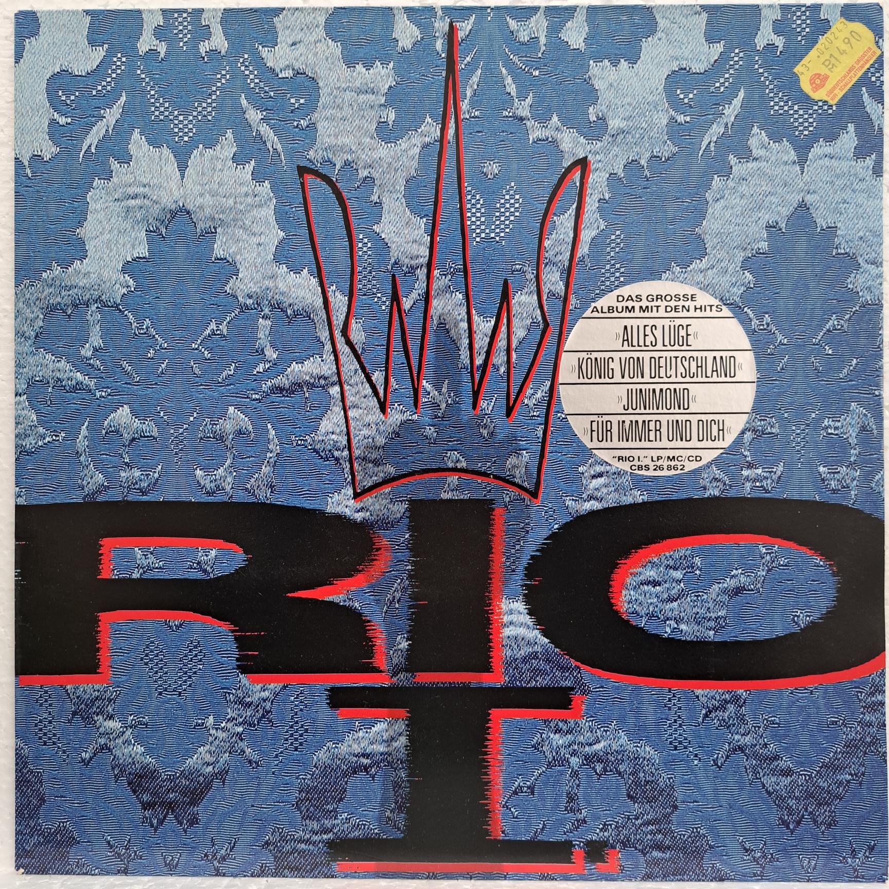 Rio Reiser – Rio I. Disc VINIL LP VG+