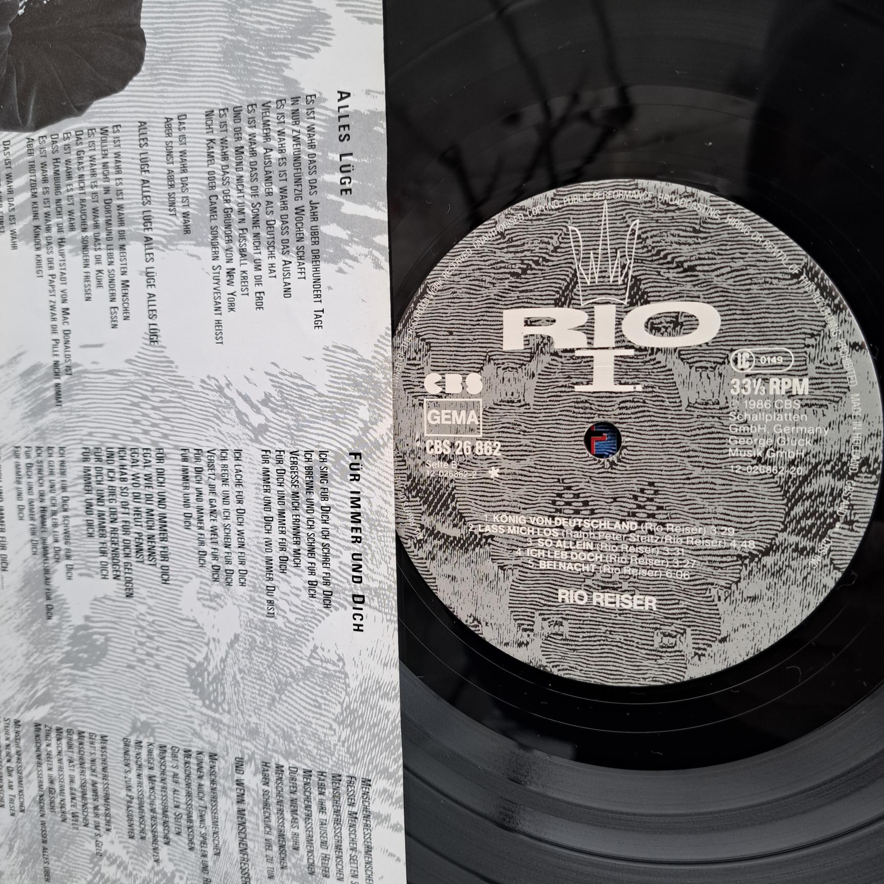 Rio Reiser – Rio I. Disc VINIL LP VG+ - imagine 3