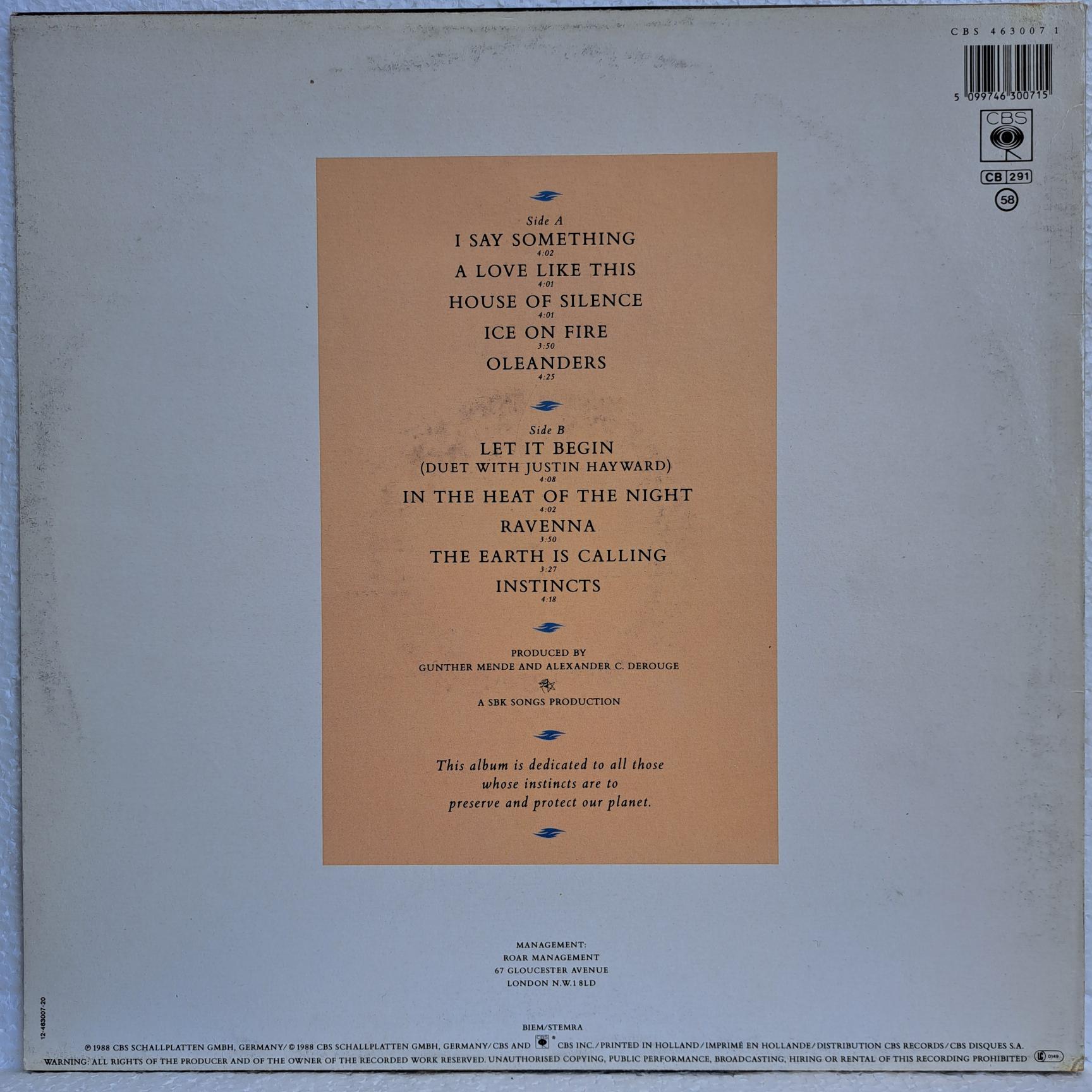 Sally Oldfield – Instincts Disc VINIL VG+ (box1) - imagine 3