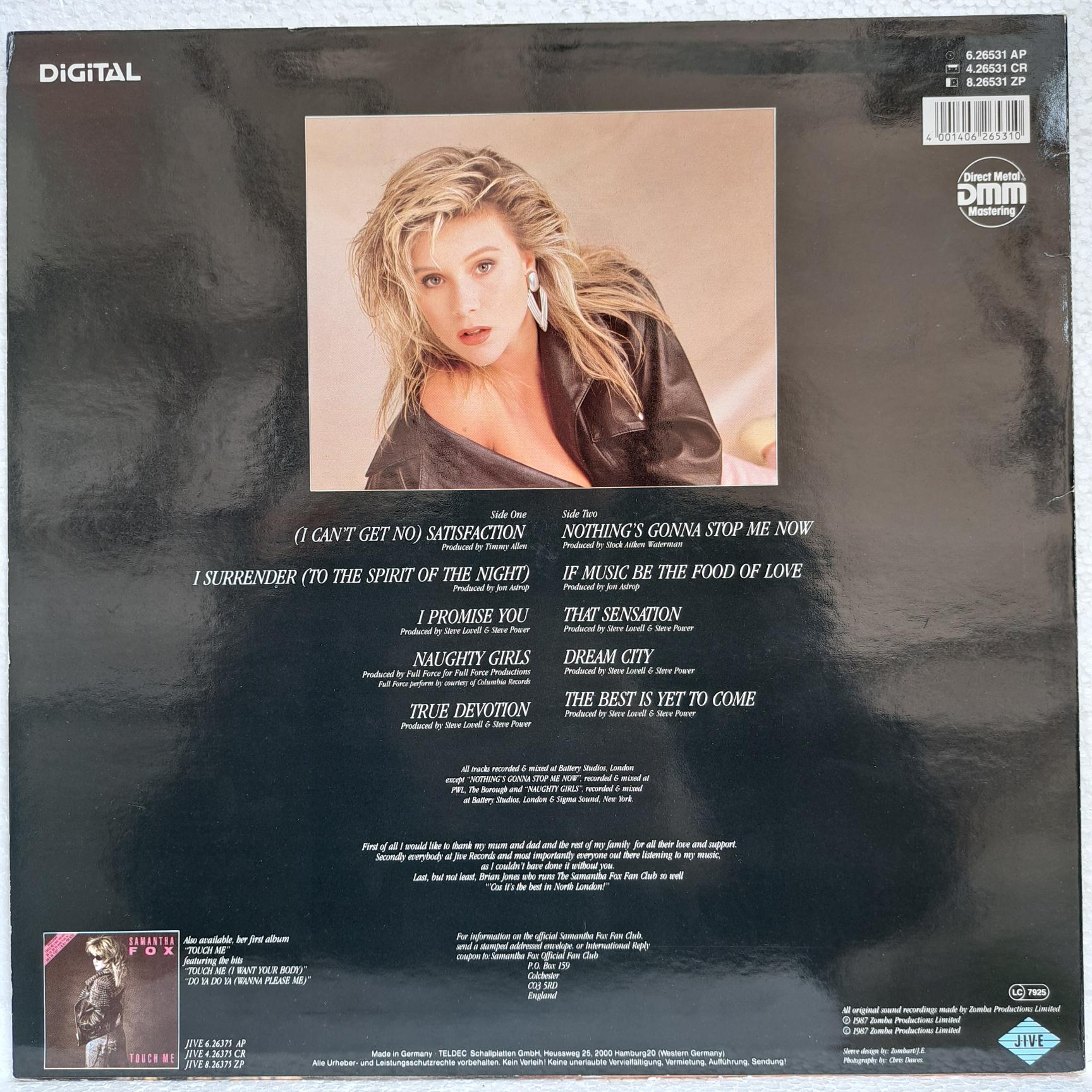 Samantha Fox – Samantha Fox Disc VINIL LP VG+ (REPOSTAT) - imagine 3