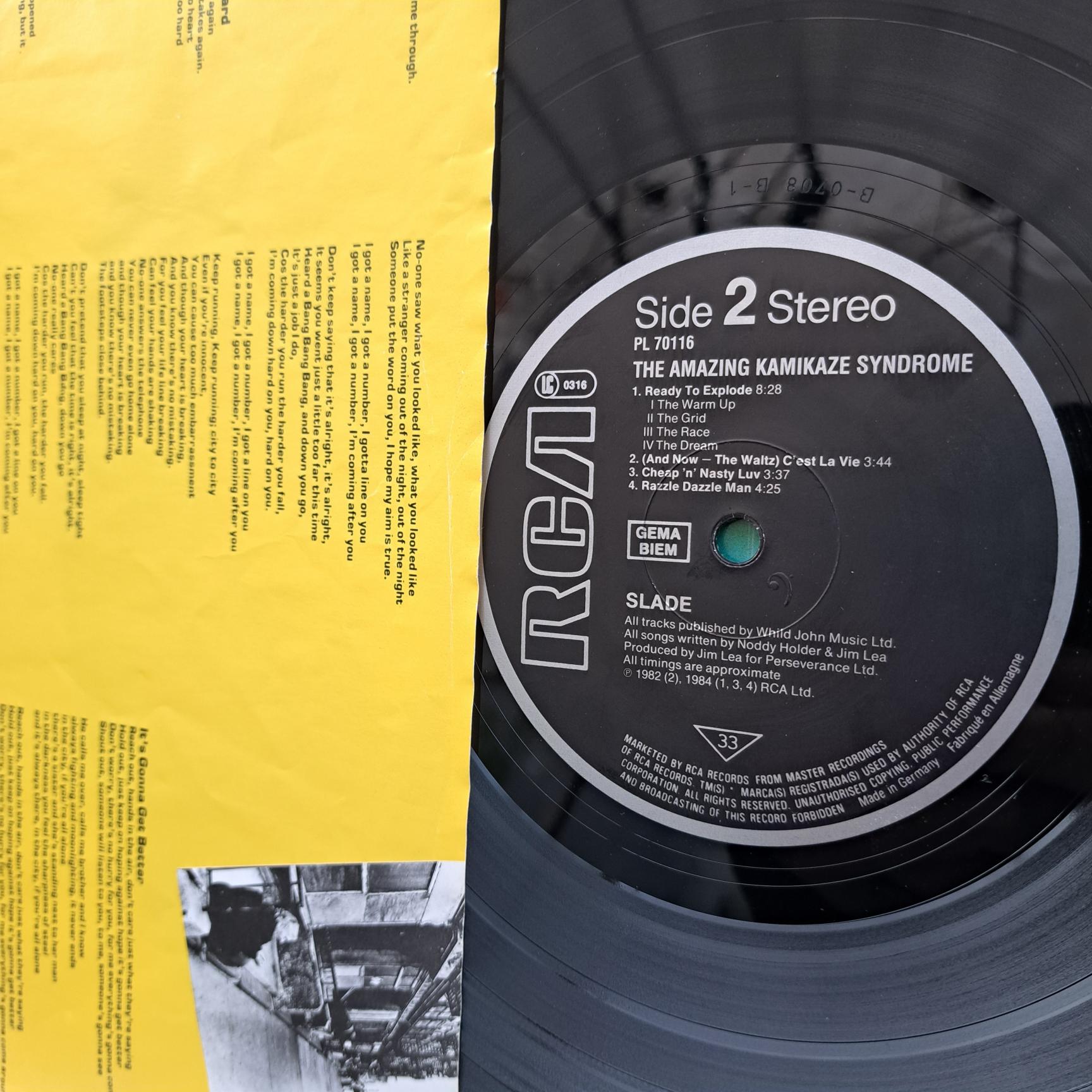 Slade – The Amazing Kamikaze Syndrome Disc VINIL LP VG - imagine 3