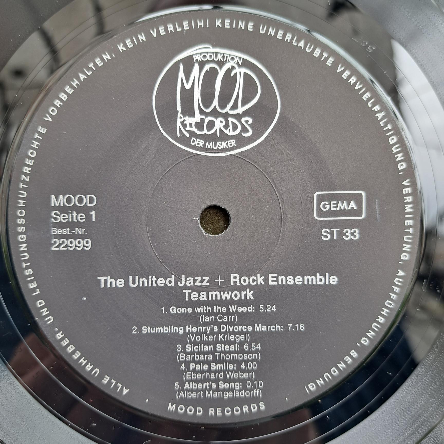 The United Jazz+Rock Ensemble – Teamwork Disc VINIL LP VG+ - imagine 2
