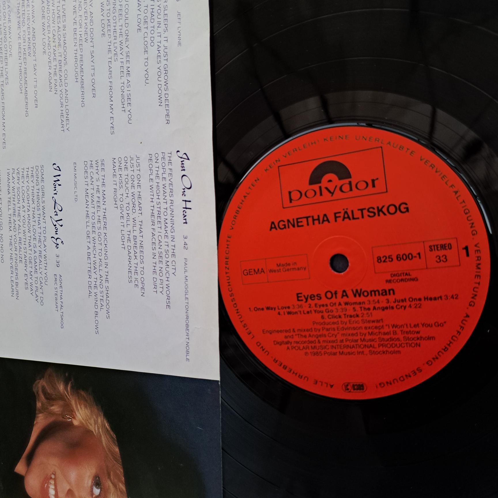 Agnetha Fältskog – Eyes Of A Woman Disc VINIL LP VG VG + (repostat) - imagine 3