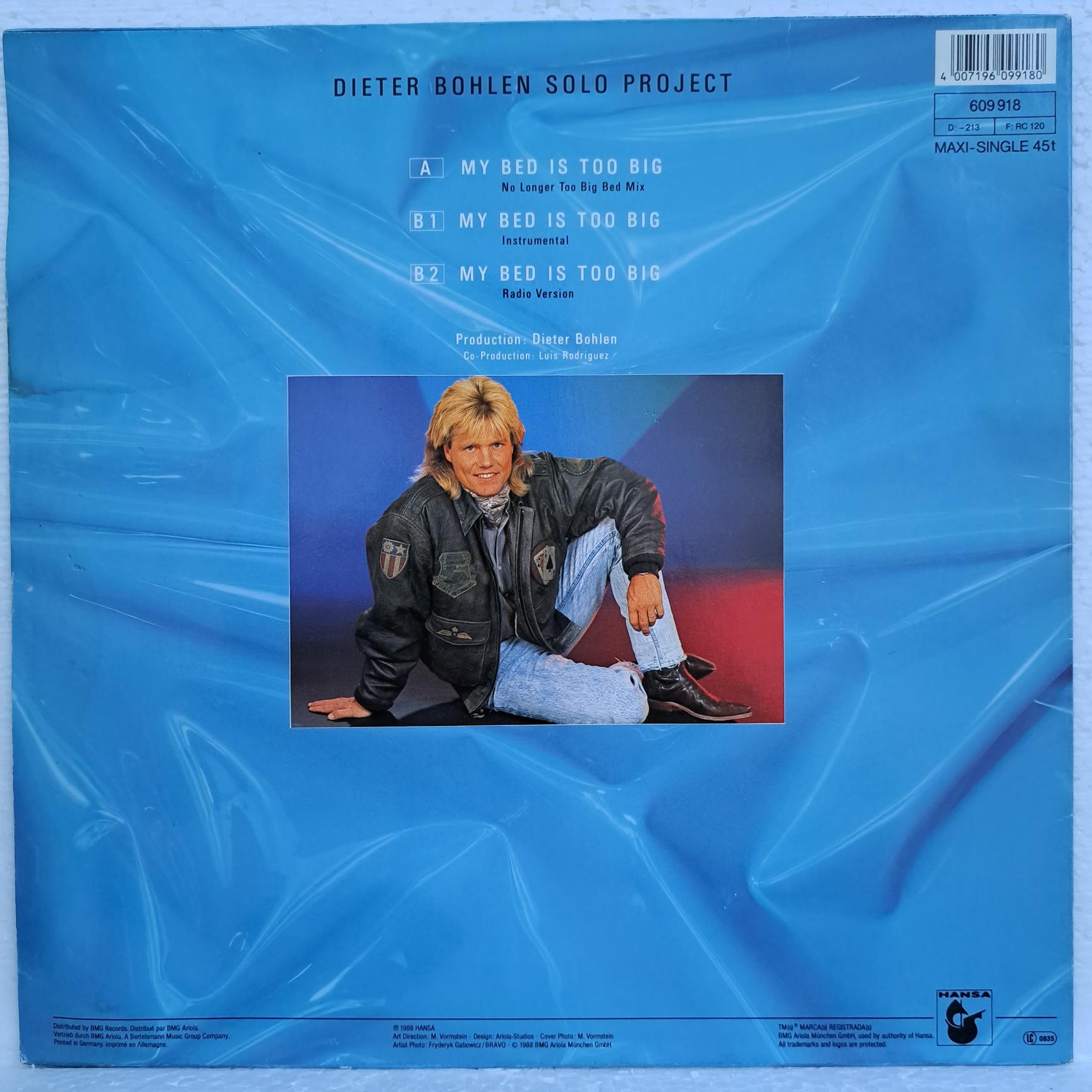 Blue System – My Bed Is Too Big Disc VINIL MAXI VG VG+Resigilat - imagine 3