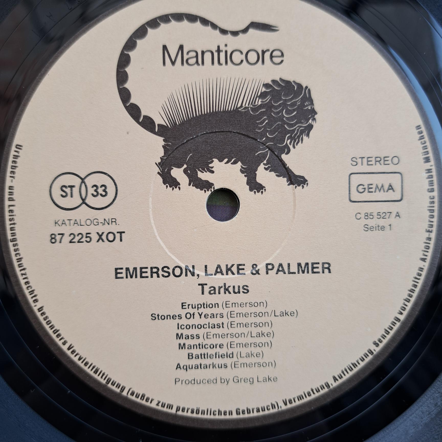 Emerson, Lake & Palmer – Tarkus Disc VINIL LP VG VG+ (R) - imagine 2
