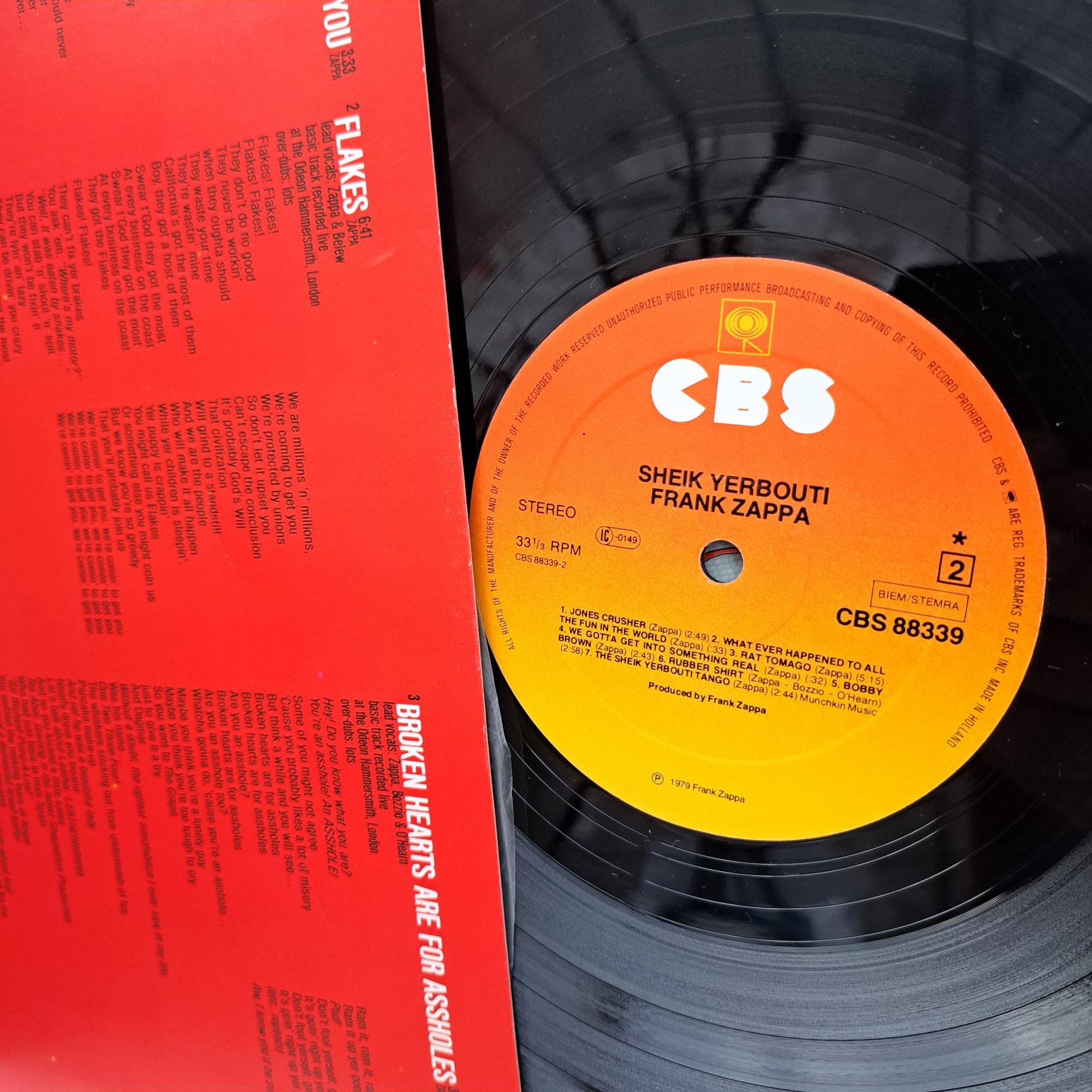 Frank Zappa – Sheik Yerbouti Disc VINIL VG+ (box3) - imagine 3
