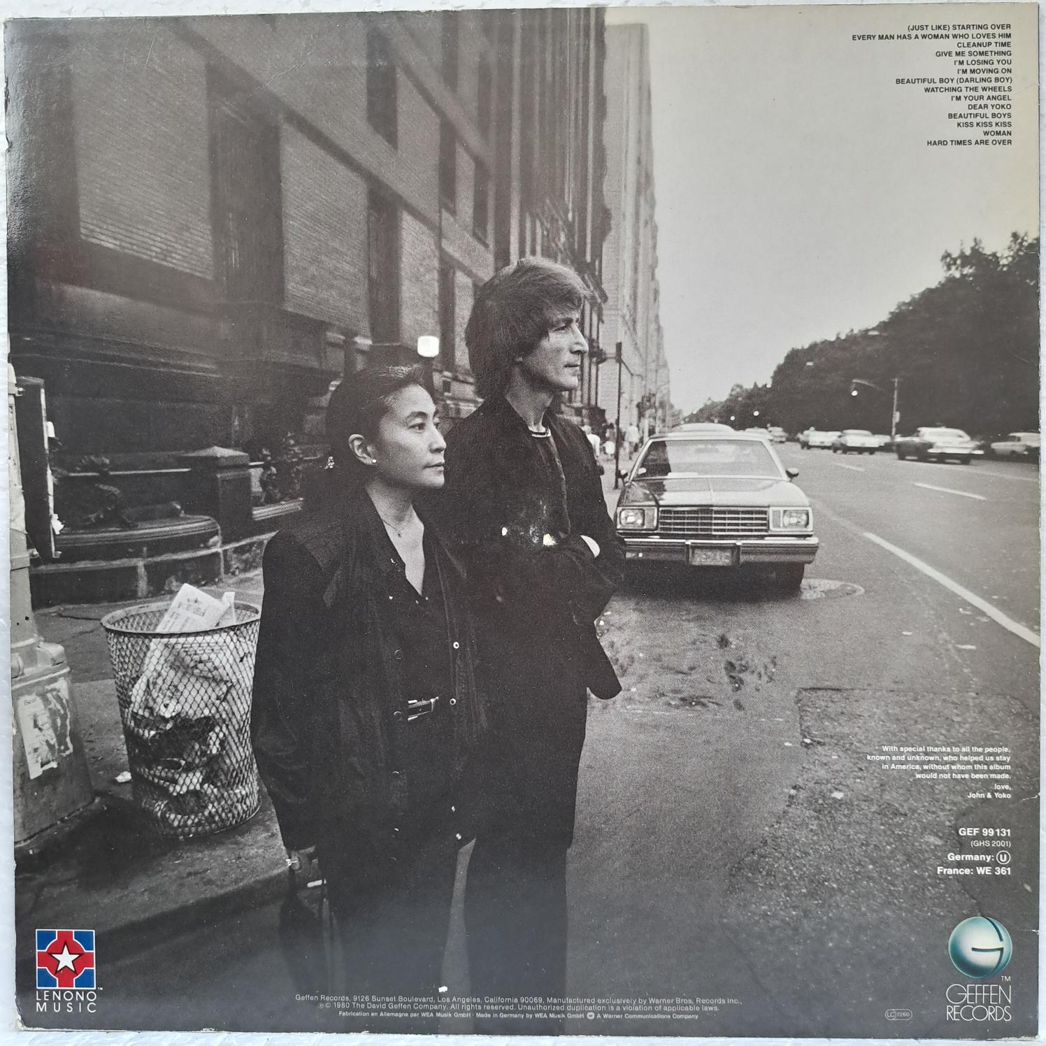 John Lennon & Yoko Ono – Double Fantasy Disc VINIL LP VG+ - imagine 2
