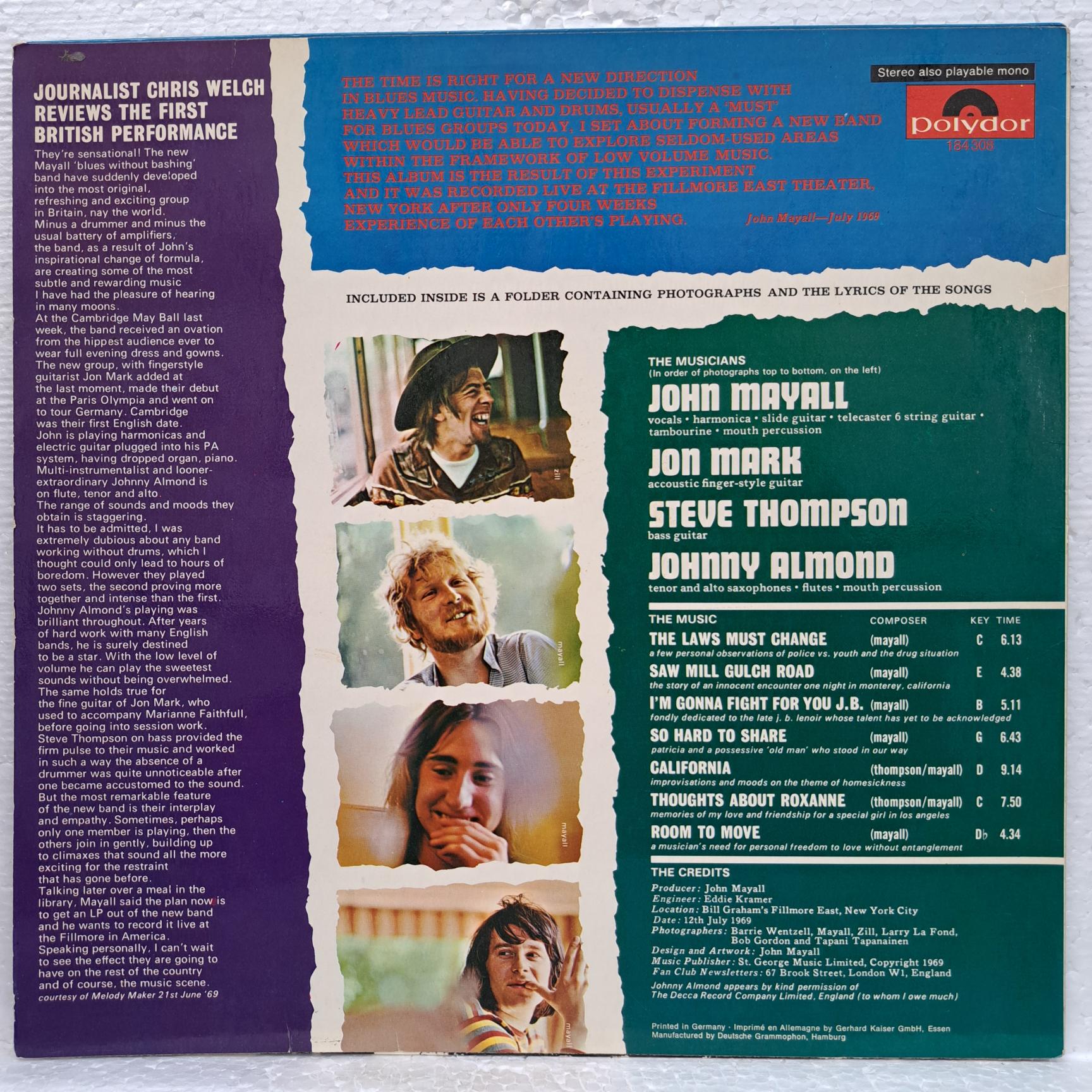 John Mayall – The Turning Point Disc VINIL VG+ - imagine 2