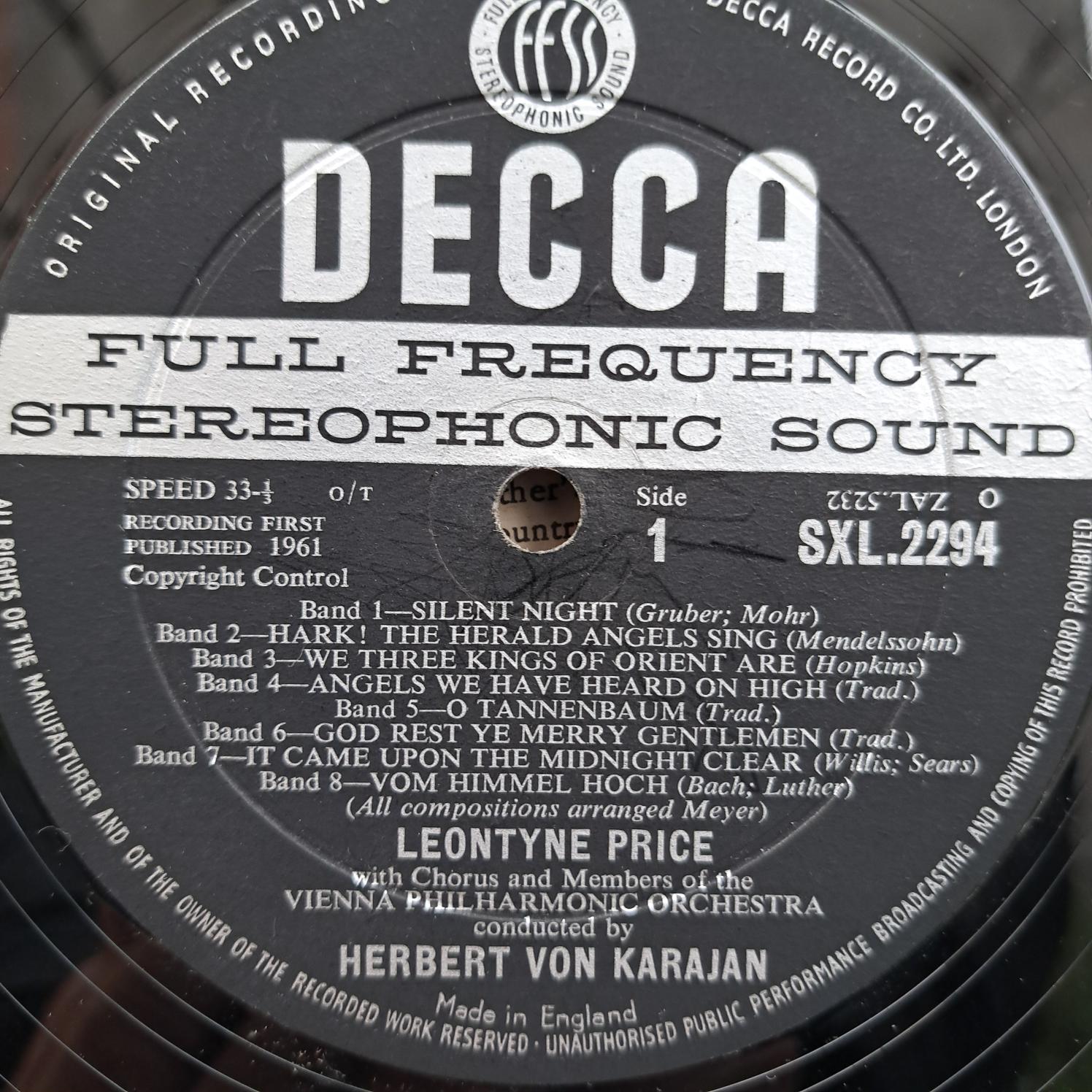 Leontyne Price – Christmas With Leontyne Price Disc VINIL LP VG VG - - imagine 2