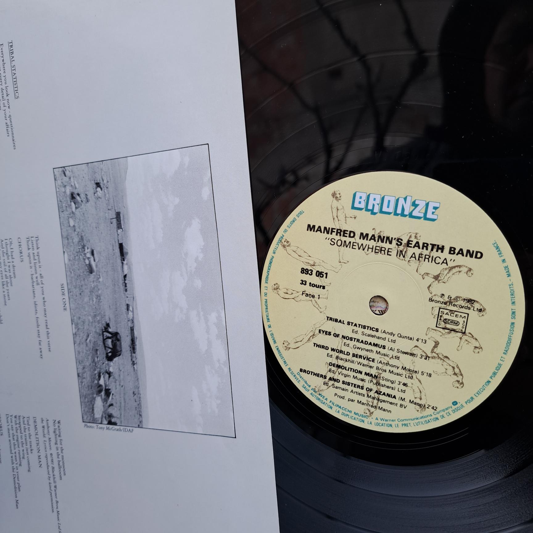 Manfred Mann's Earth Band – Somewhere In Afrika Disc VINIL LP VG+ - imagine 3