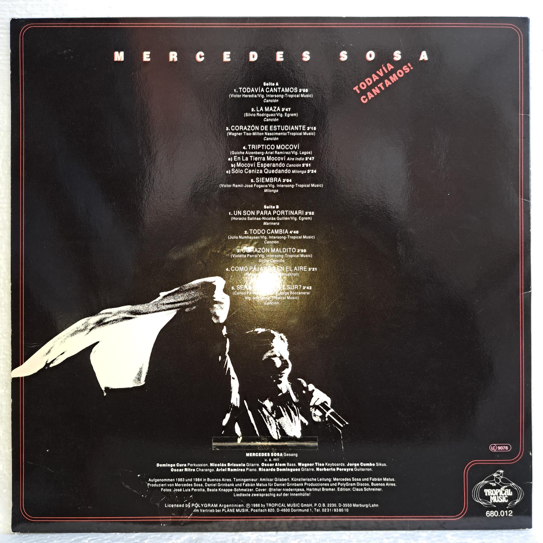 Mercedes Sosa – Todavía Cantamos! Disc VINIL LP VG+ - imagine 3