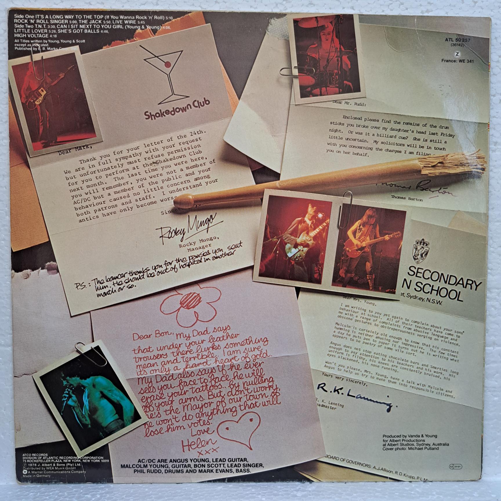 AC/DC – High Voltage Disc VINIL LP VG+ (box8) ACDC AC-DC AC DC - imagine 3